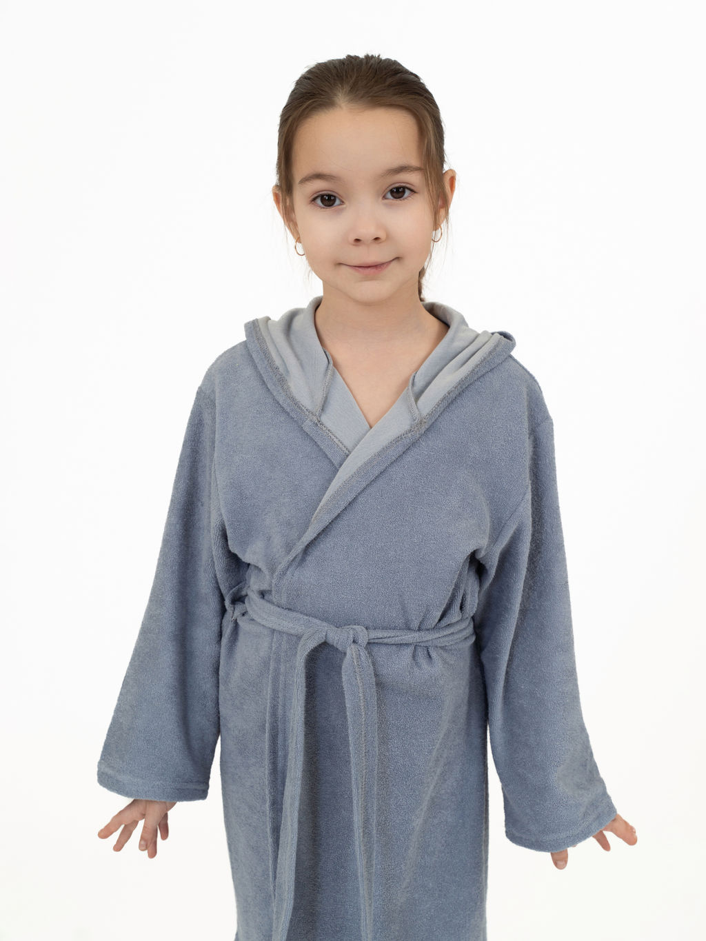 Халат детский серый