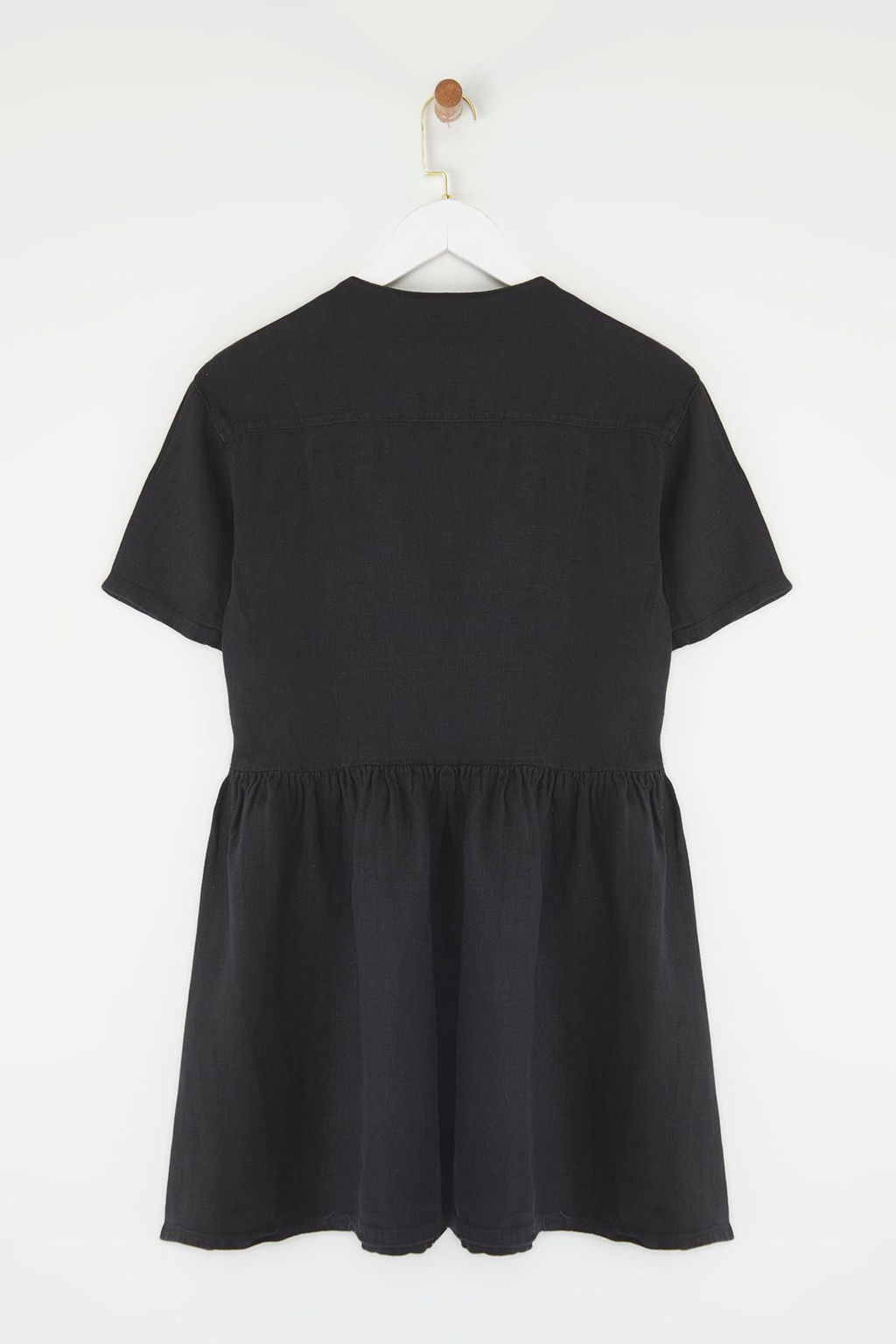 Trendyolmilla Siyah %100 Keten Baglama Detayl? Mini Elbise TWOSS25EL00605 фото 6