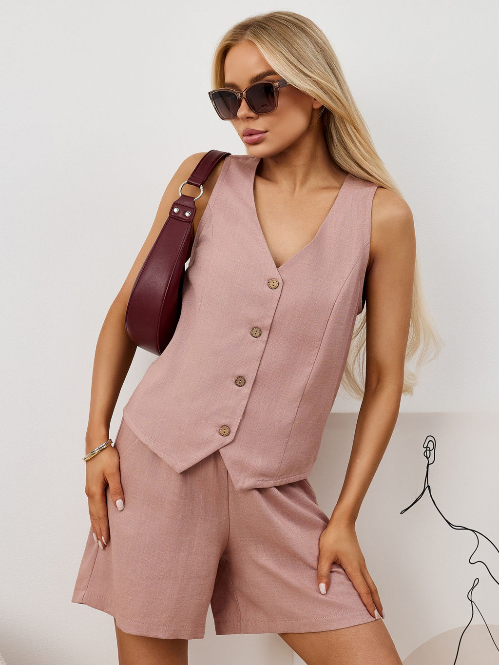 Жилет Аманти-1 из льна с вискозой - Виотекс фото 61