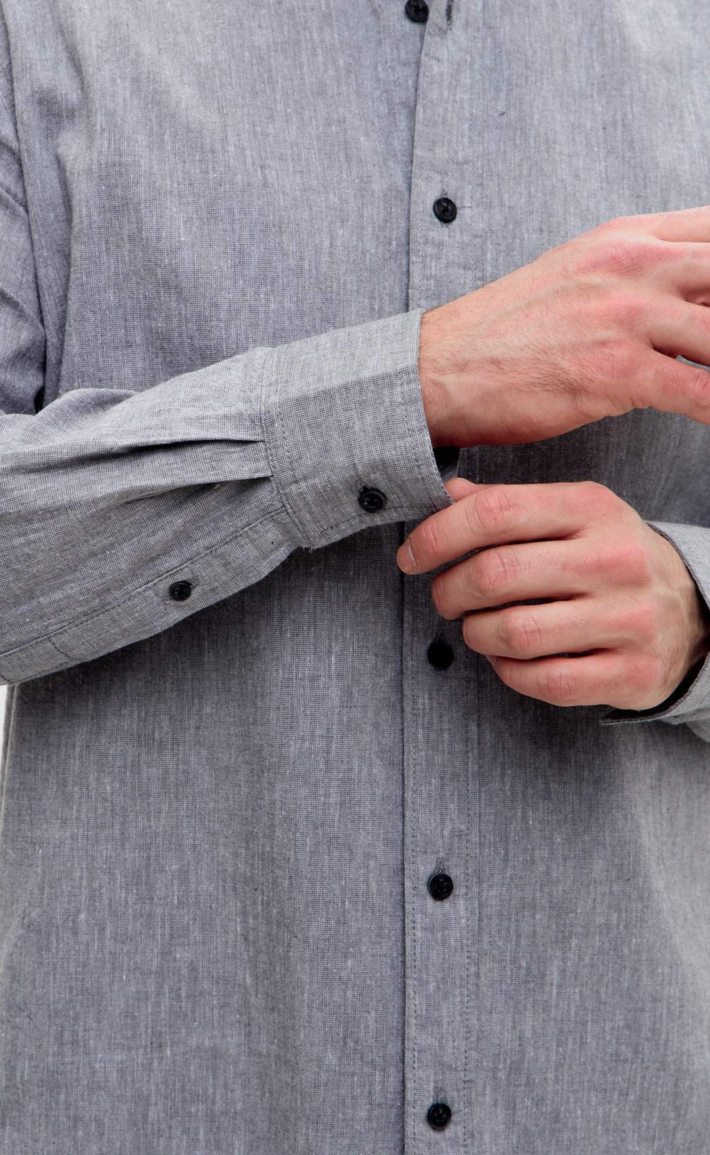 Рубашка д/р лен F511-0480 green-grey - Fine joyce фото 5