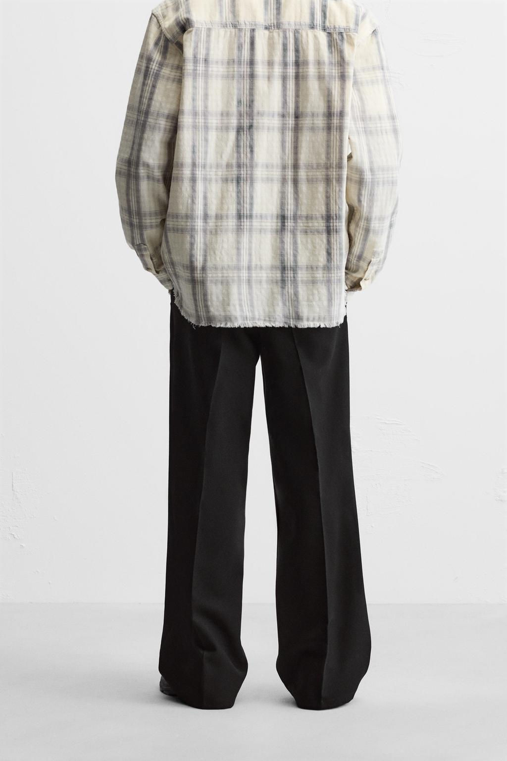 FLARED FIT PLEATED TROUSERS - Zara фото 3