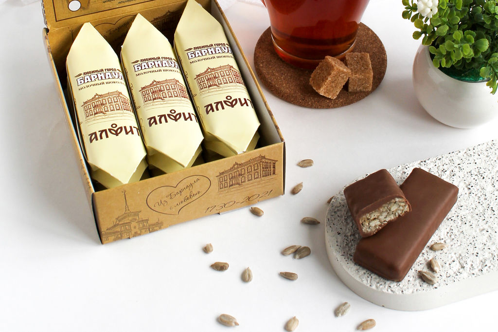 Конфета ручной работы Любимый Алтай молочный горький шоколад Алфит  фото 6