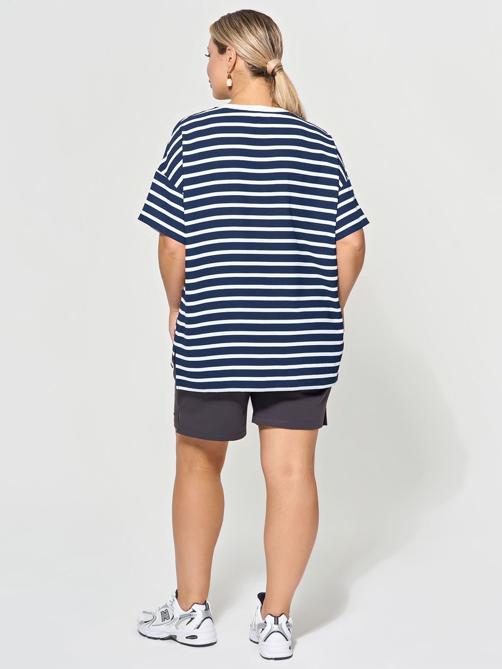 Блузка 0087-29 бело-синий