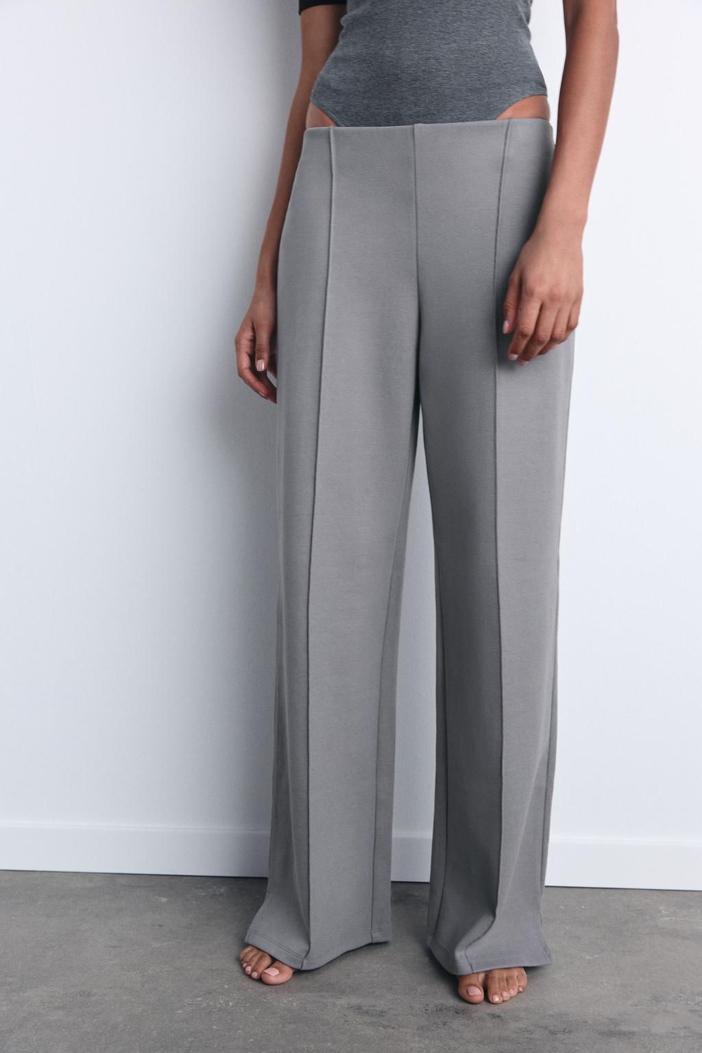 INTERLOCK KNIT TROUSERS WITH VENTS - Zara фото 17