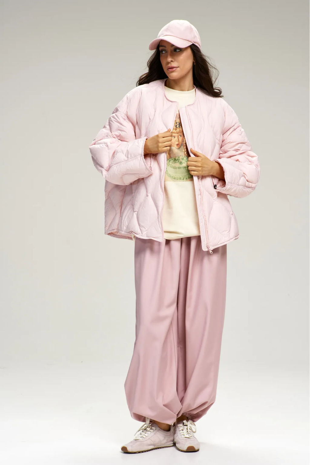 Куртка стеганная с натуральным наполнителем Pink - Erist store фото 2