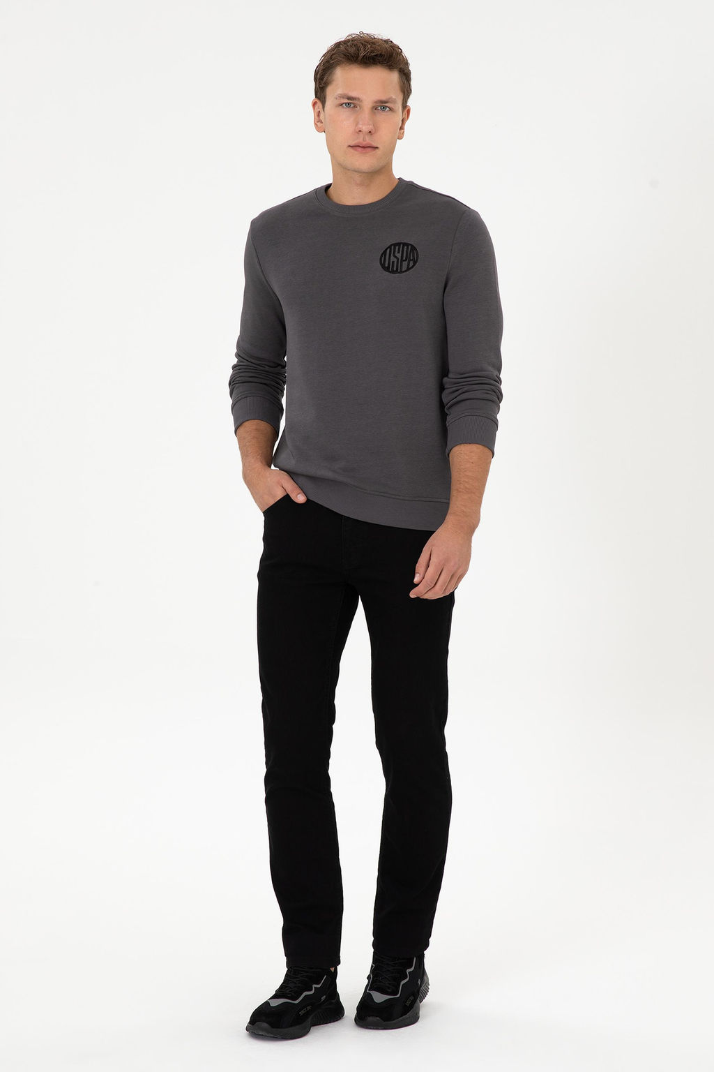 Erkek Gri Sweatshirt