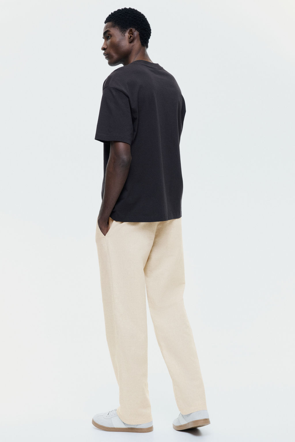 Pantal?n en mezcla de lino Regular Fit - H&m фото 8