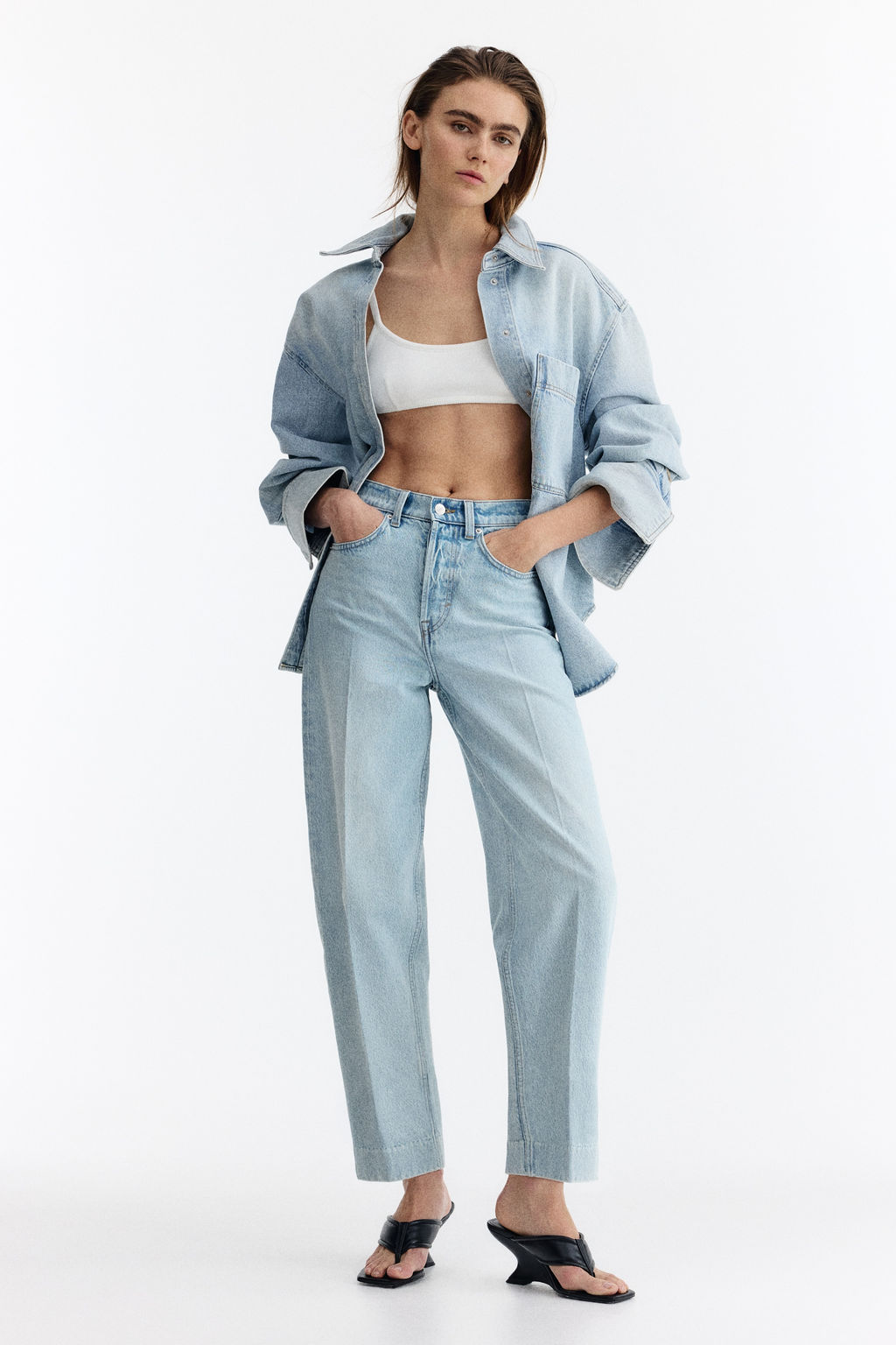 Barrel High Ankle Jeans - H&m фото 7