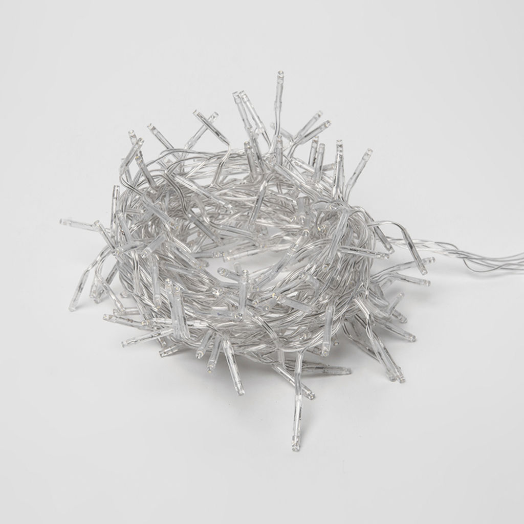 ULD-S0300-200/DTA WHITE IP20 FIRECRACKER Гирлянда светодиодная с контроллером Фейерверк, 3м. 200 светодиодов. Белый свет. Провод прозрачный. ТМ Uniel