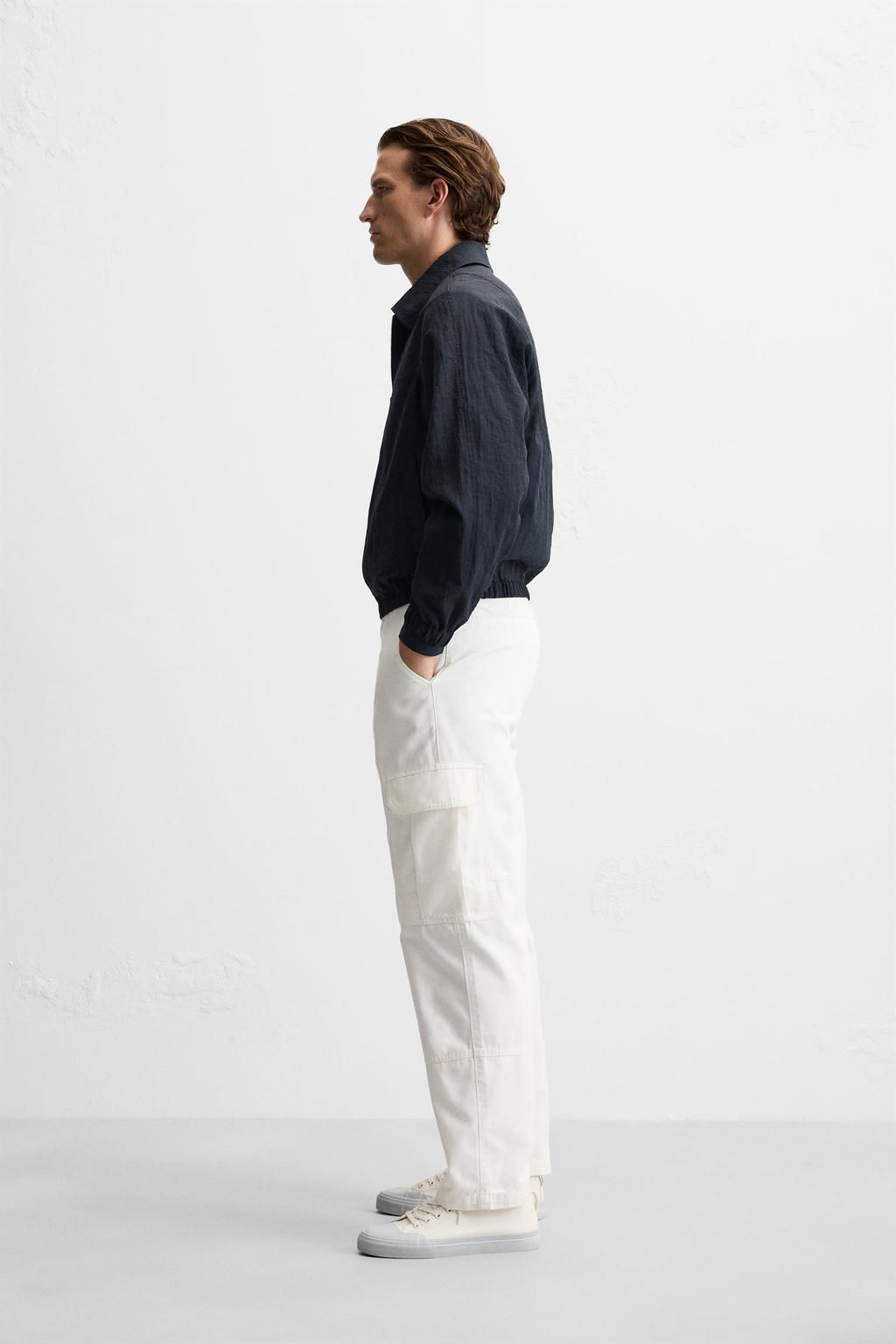 CANVAS CARGO TROUSERS - Zara фото 4