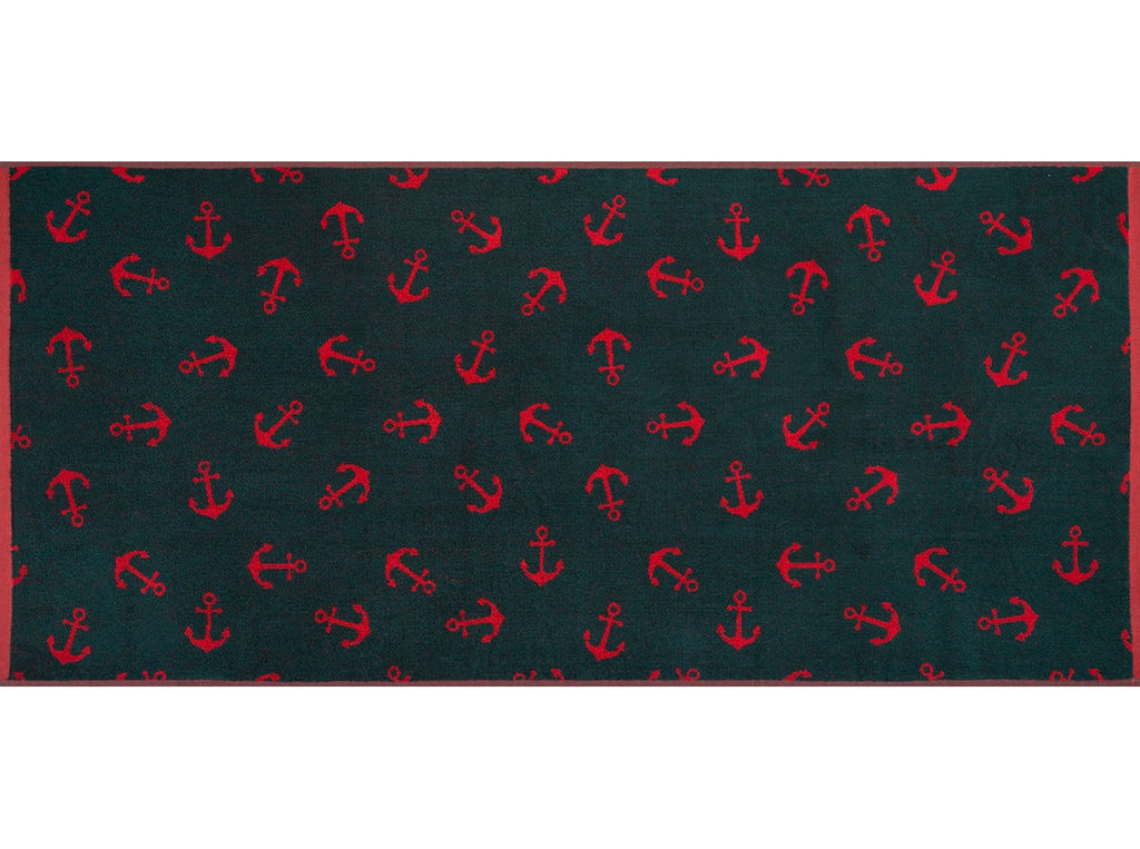 Полотенце махровое 6с102.411ж1 Якоря(т.зеленый1) 67х150см