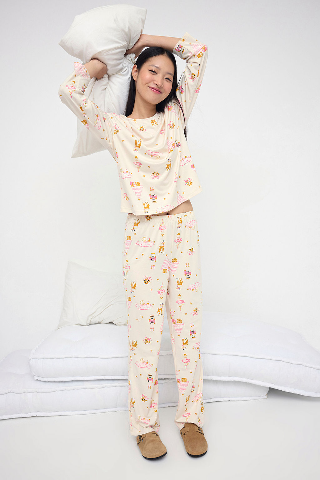 Ekru Y?lbas? Suprem Orme Pijama Tak?m? THMAW26PT00054 - Trendyolmilla фото 2