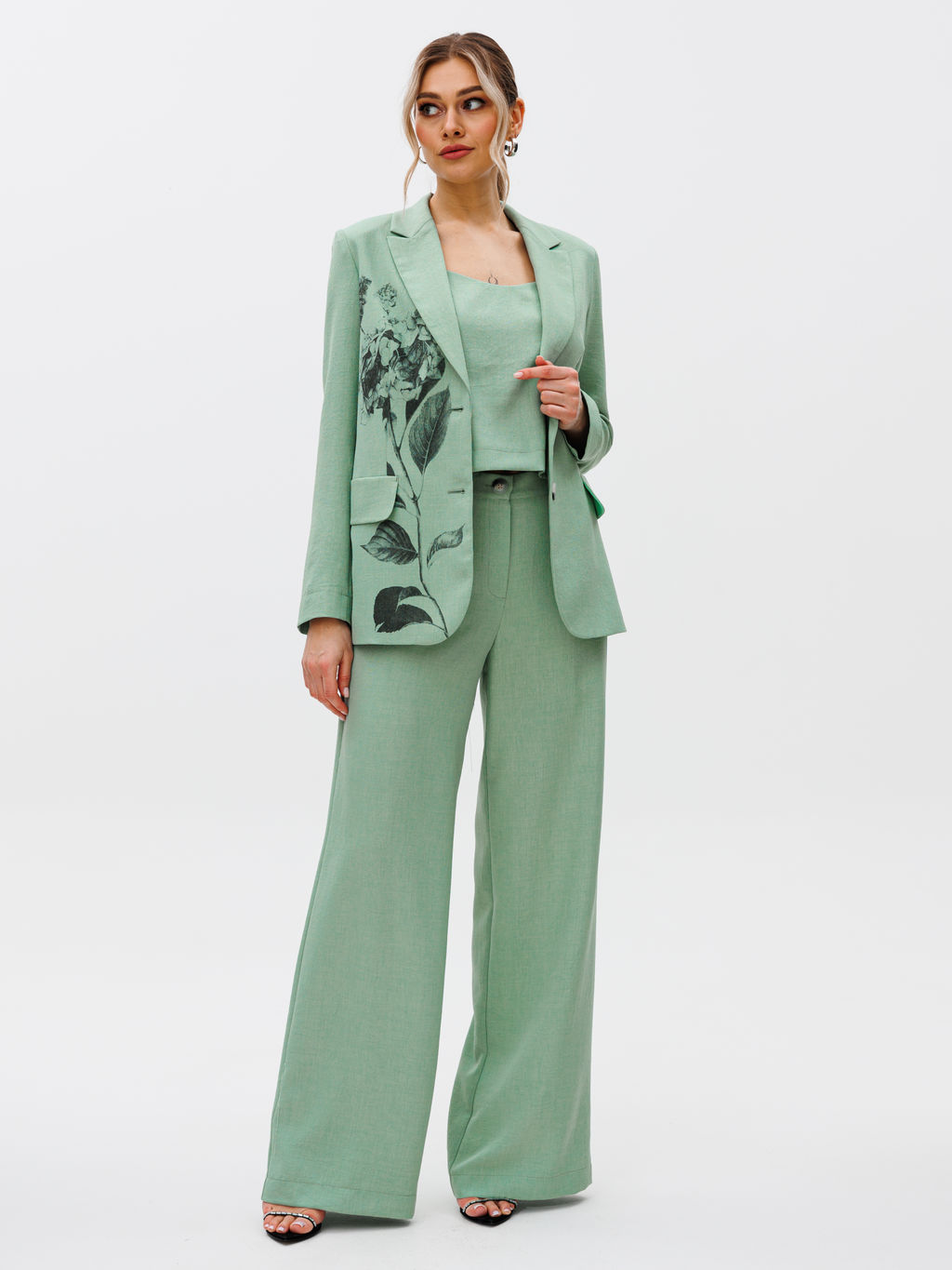 Костюм из жакета, топа и брюк. - Gizart фото 14