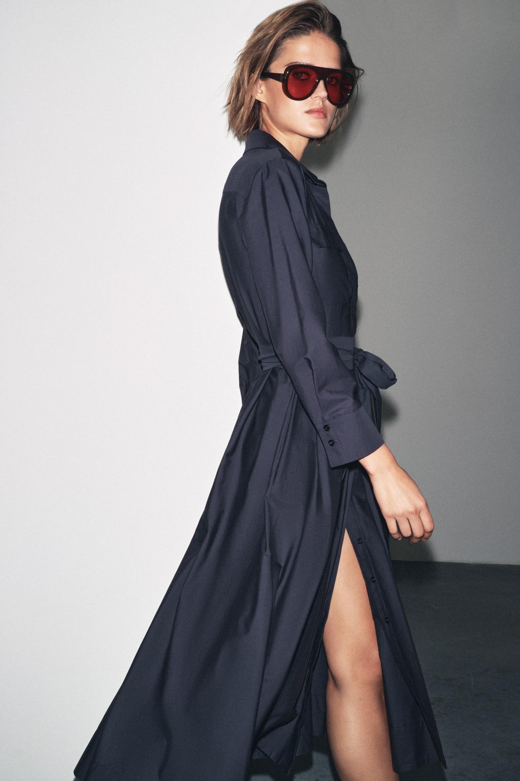 ZW COLLECTION POPLIN SHIRT DRESS - Zara фото 4