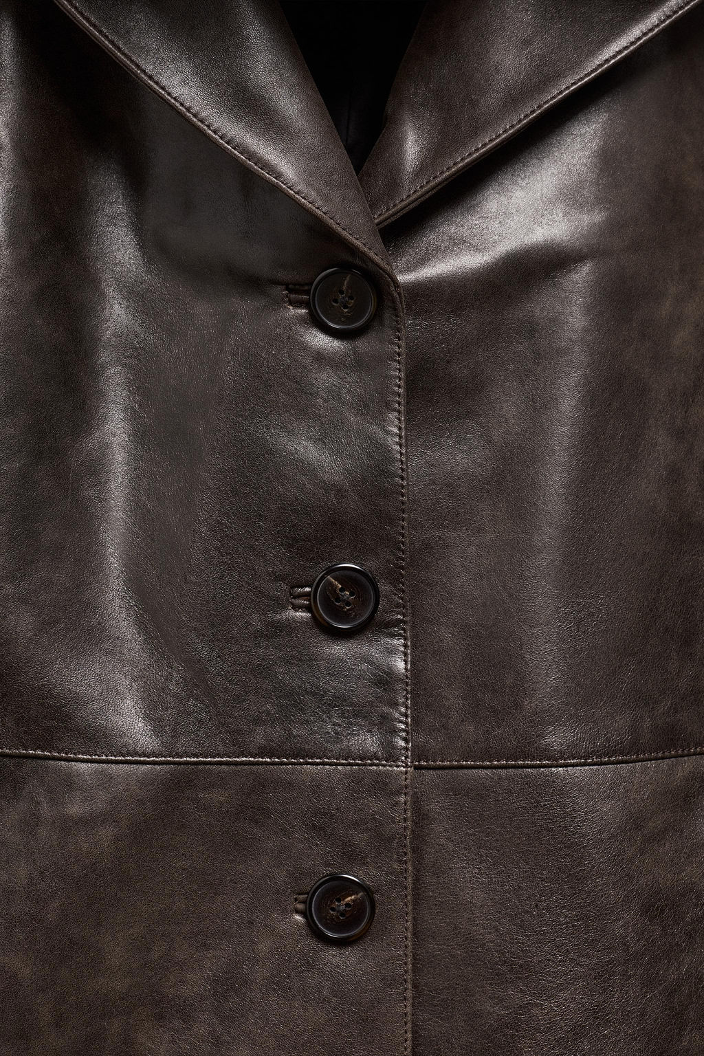 LEATHER JACKET WITH SHEEPSKIN COLLAR ZW COLLECTION LIMITED EDITION - Zara фото 14