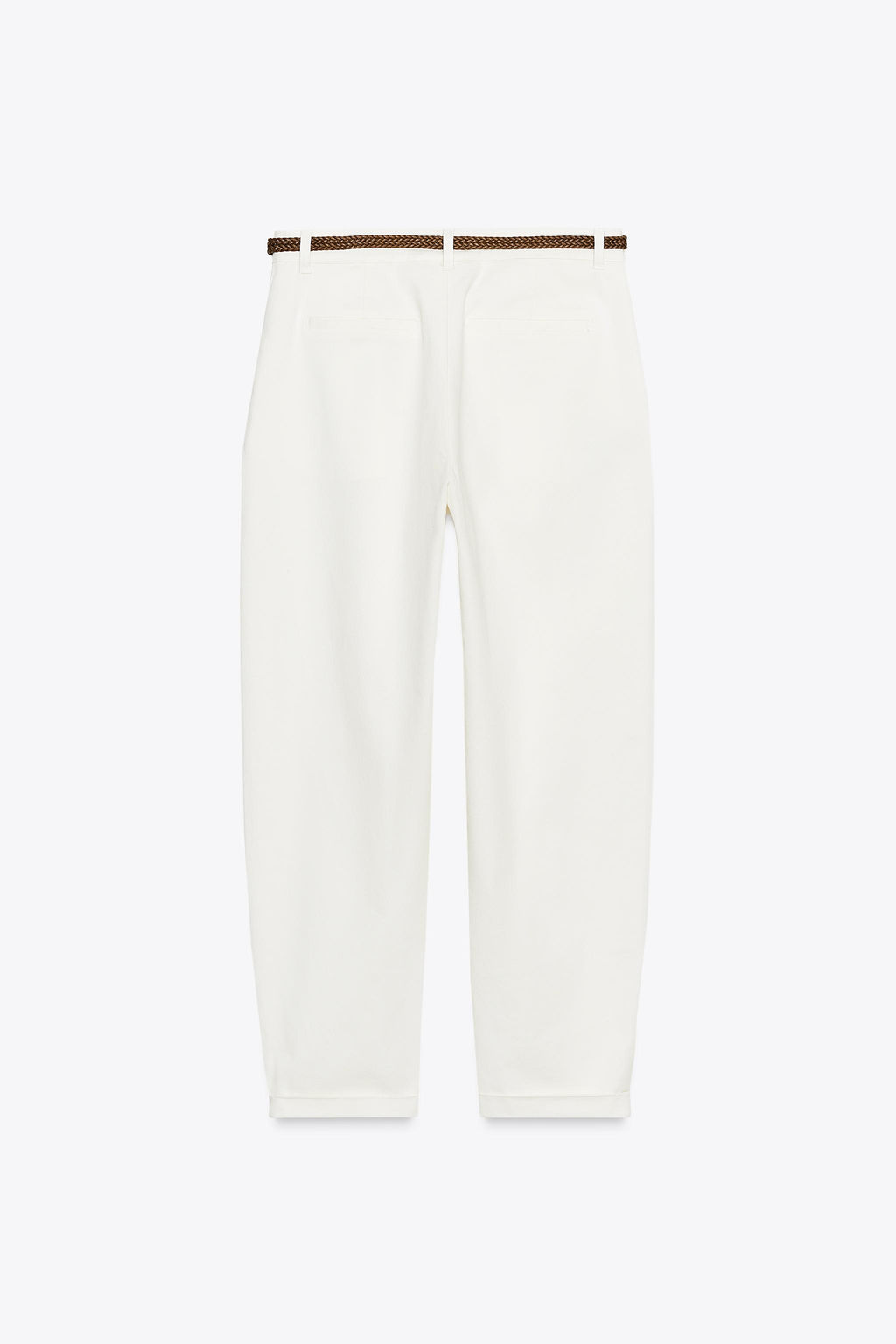 CHINO TROUSERS WITH BRAIDED BELT - Zara фото 2