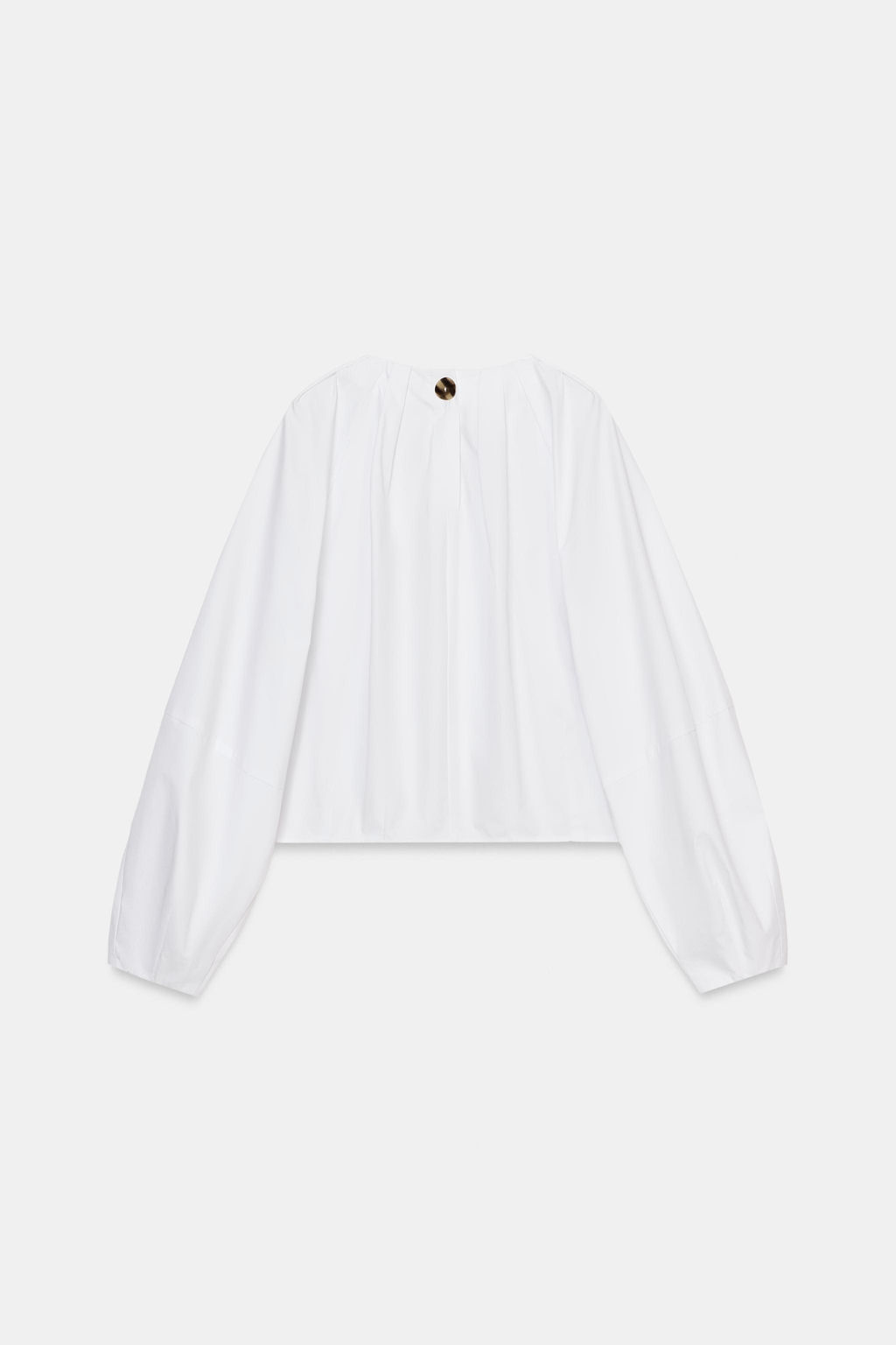 CAMISA POPEL?N GLOBO / blanco - Zara фото 8