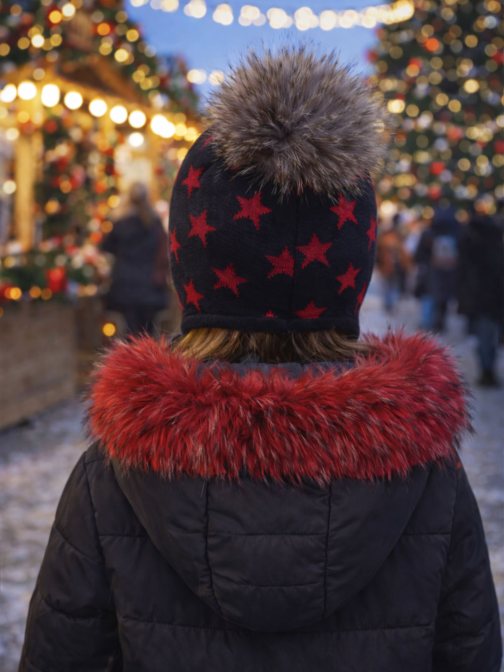 Шапка детская темносиняякрасные звезды - Arctic kids фото 3