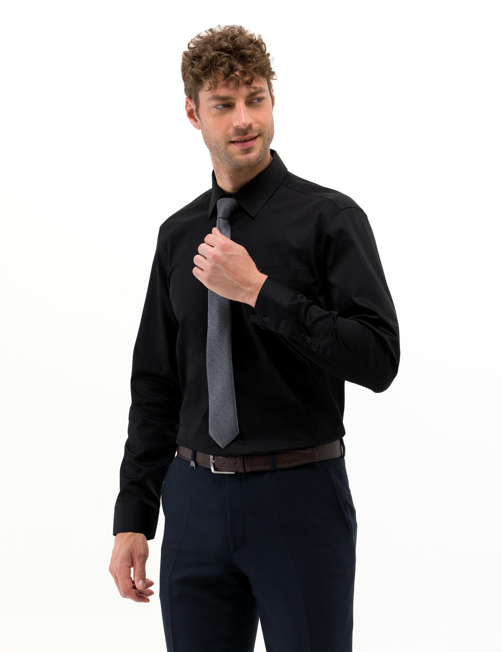 Siyah Regular Fit Uzun Kollu Klasik G_mlek - Pierre cardin фото 10