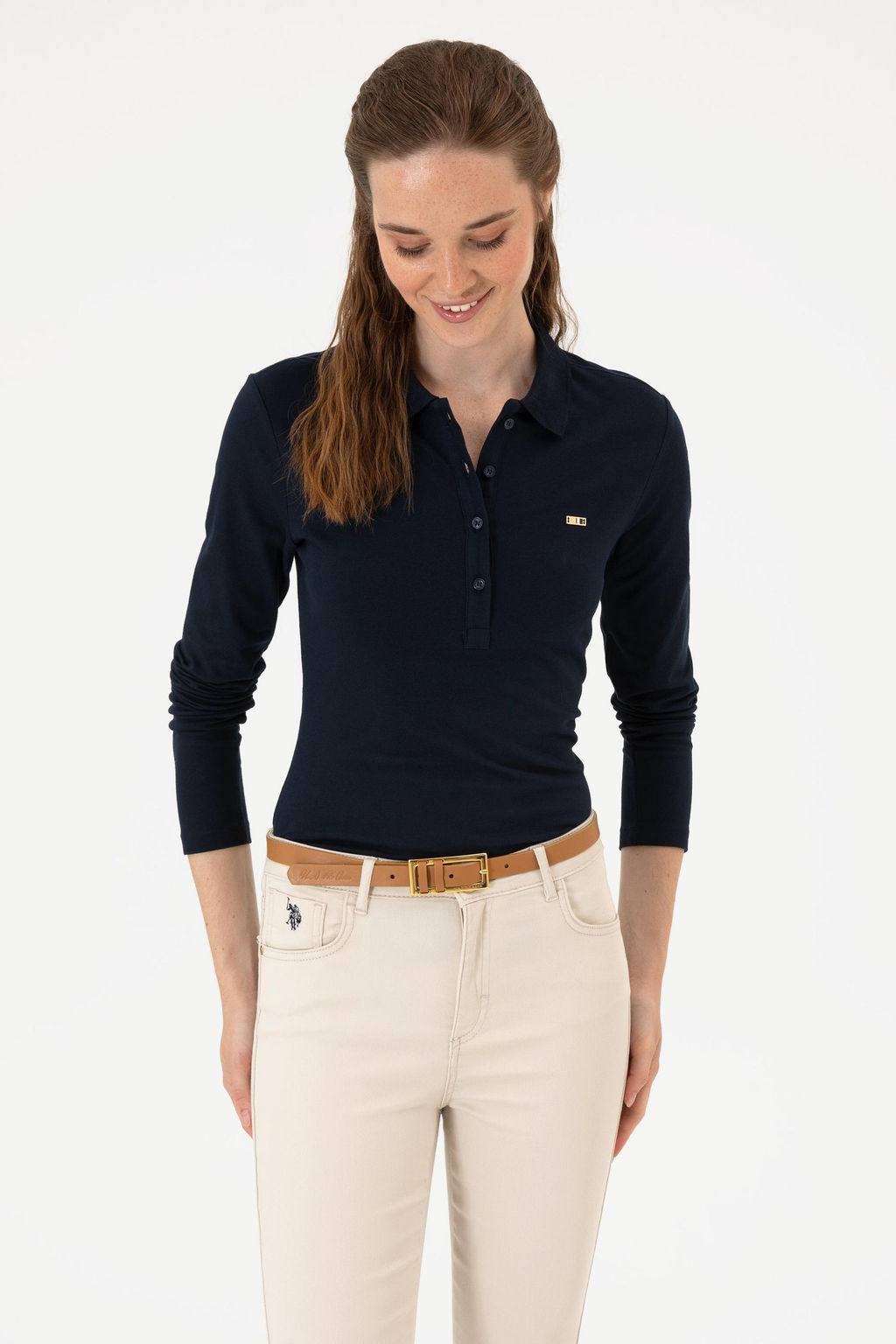 Kad_n Lacivert Basic Sweatshirt Sepette S_rpriz _ndirim - U.s. polo assn фото 3