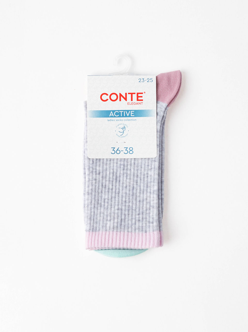 Цена за 2 пары. Носки женские CONTE ACTIVE Удлиненные женские хлопковые носки - Conte elegant фото 3