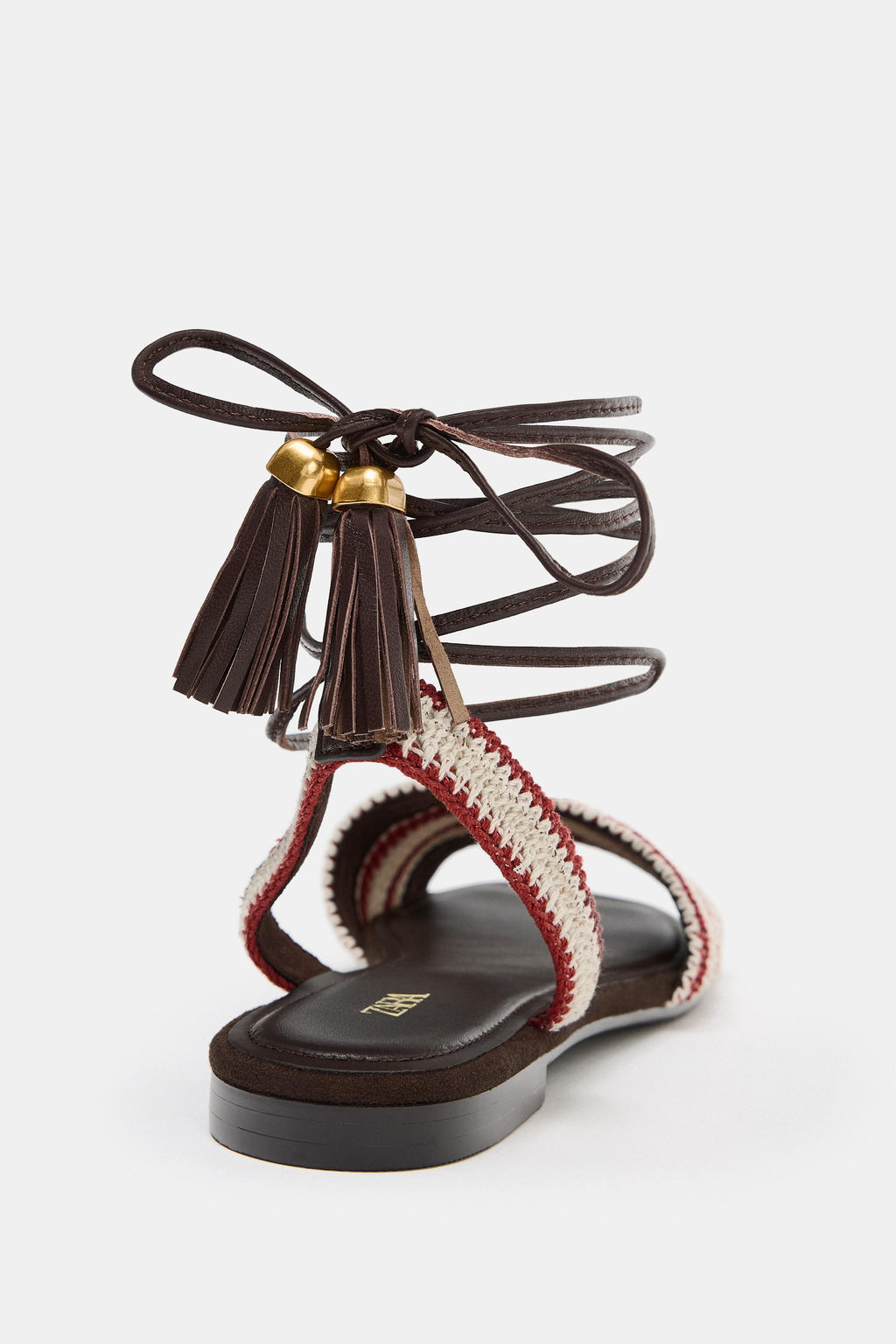 SANDALIA TEJIDO RAYAS ATADA / Multicolor - Zara фото 5