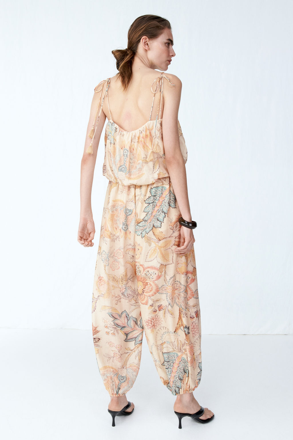 Mono con tirantes de lazo y perneras globo - H&m фото 3