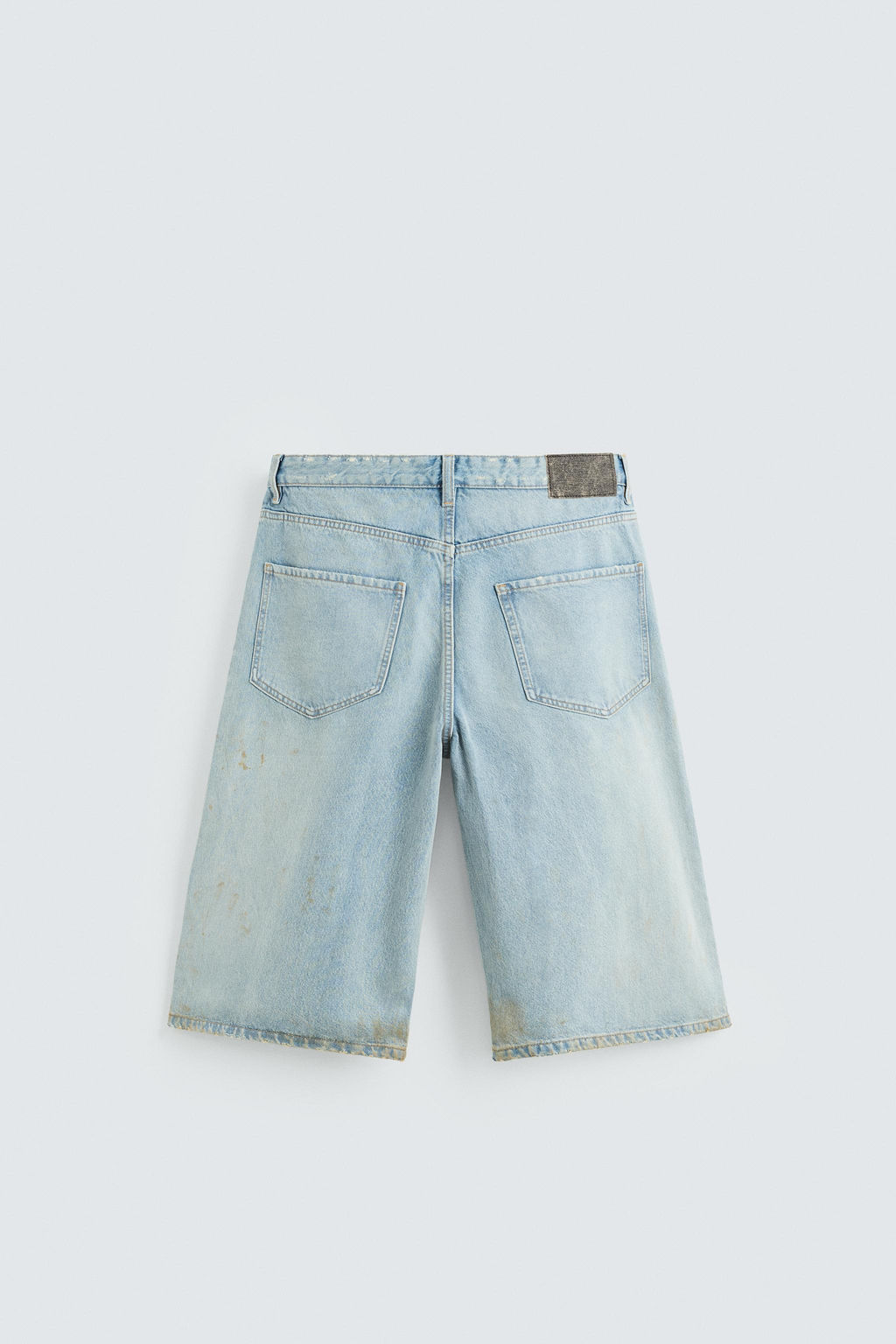 VINTAGE EFFECT BAGGY FIT DENIM BERMUDA SHORTS - Zara фото 16
