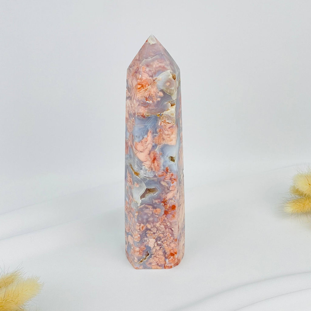 Кристалл из розового цветочного Агата
