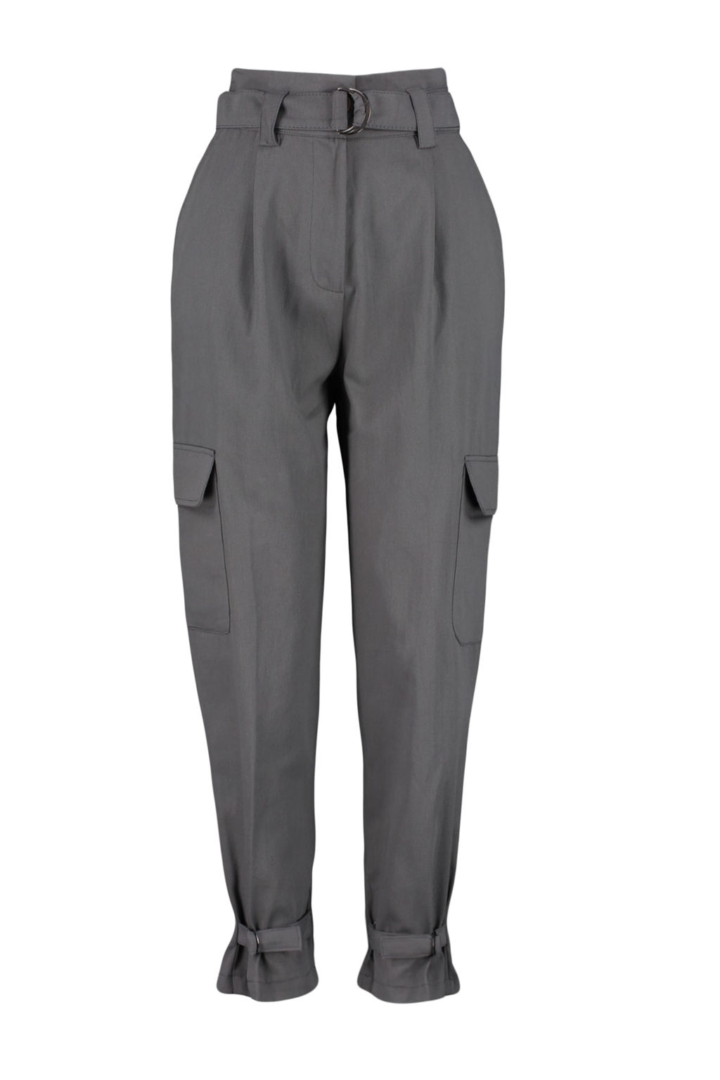 Gri Kemerli Kargo Dokuma Pantolon TWOSS21PL0138