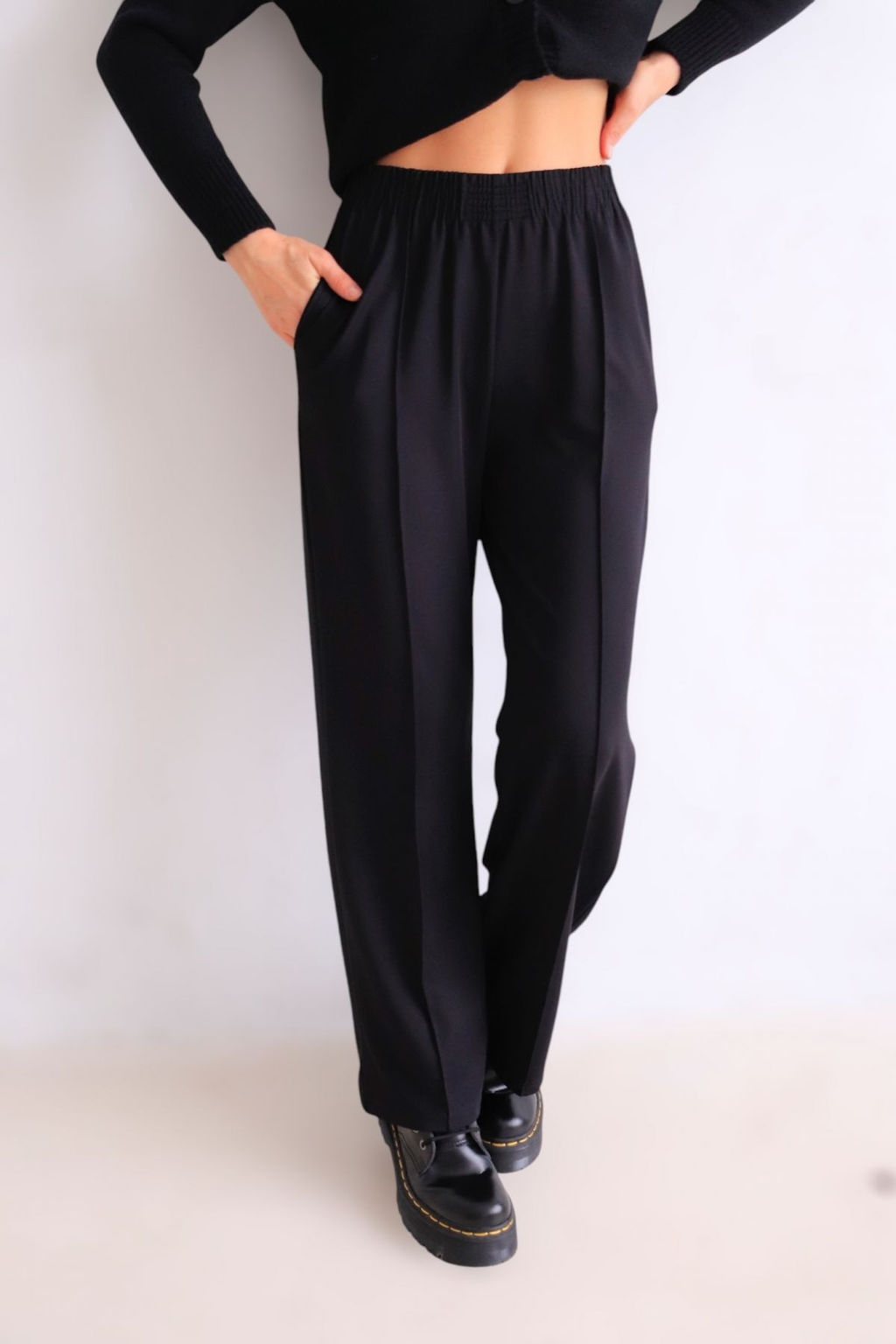 Брюки базовые чёрные - Martichelli фото 43