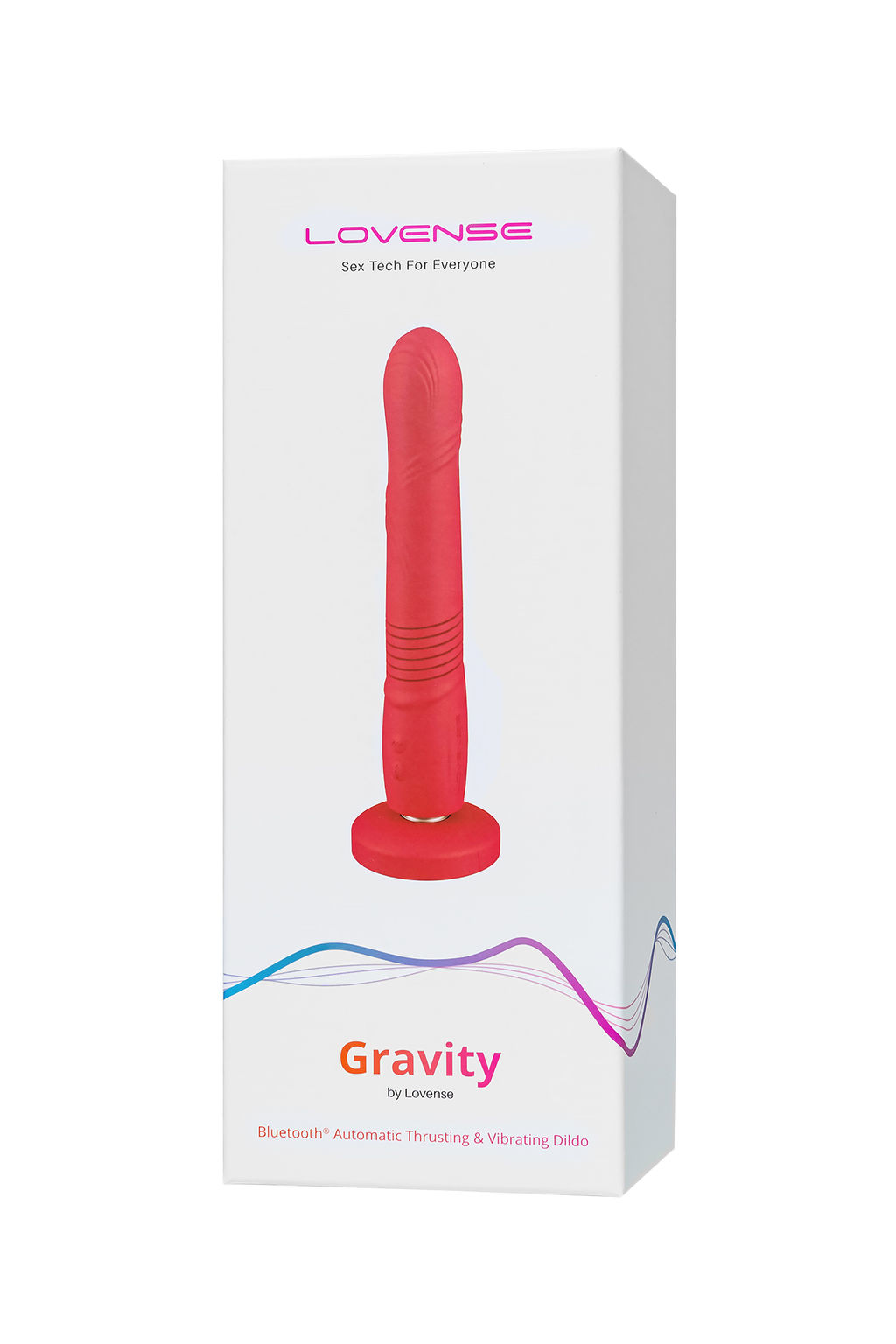 Фрикционный фаллоимитатор с вибрацией LOVENSE Gravity, красный, силикон, 25,9 см
