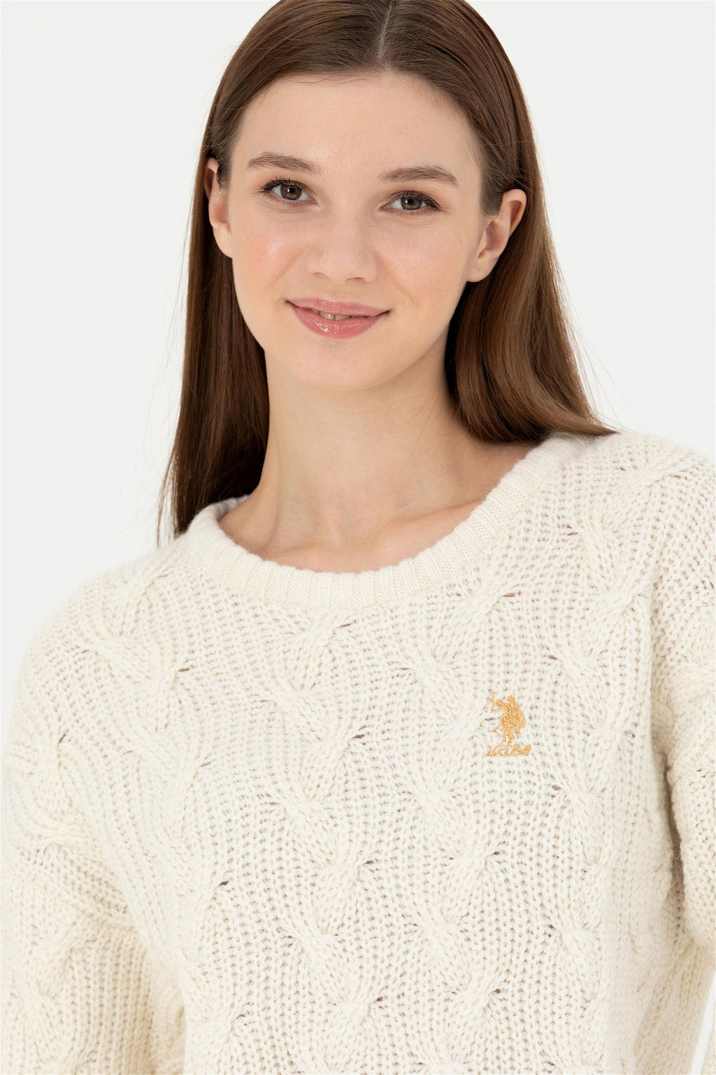 Женский свитер из каменного меланжа - U.s. polo assn фото 2