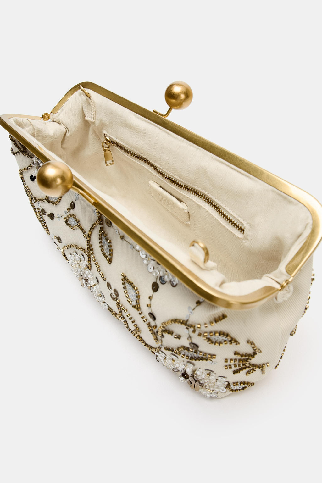 BOLSO CLUTCH APLIQUES / Crudo - Zara фото 4