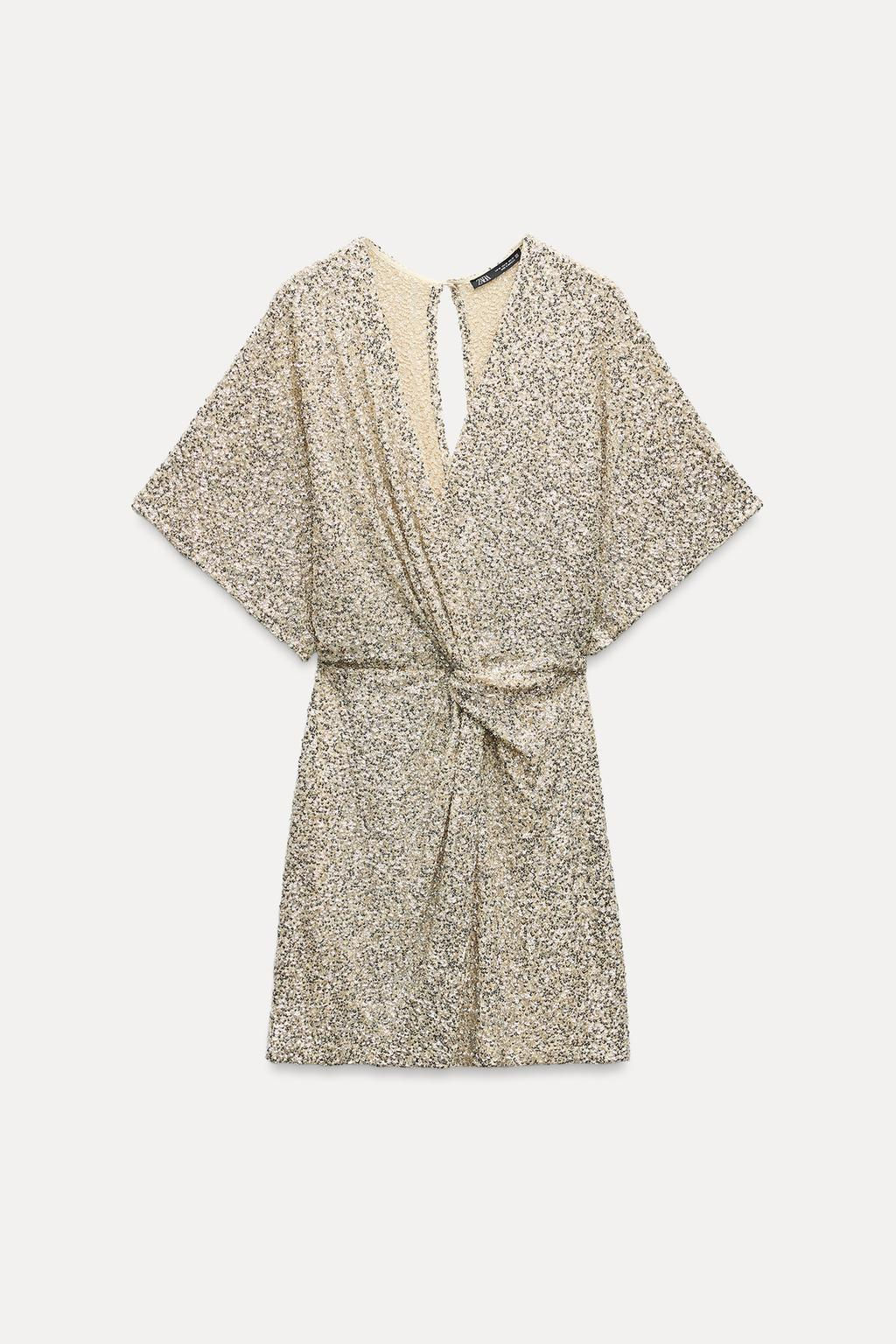 MINI DRESS WITH SEQUINS - Zara фото 3
