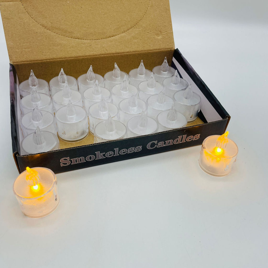 Новогодний декор Ночник - Свеча короткая 5 см (24 шт в уп) (Теплый) - Ип лебедев о.ю фото 2