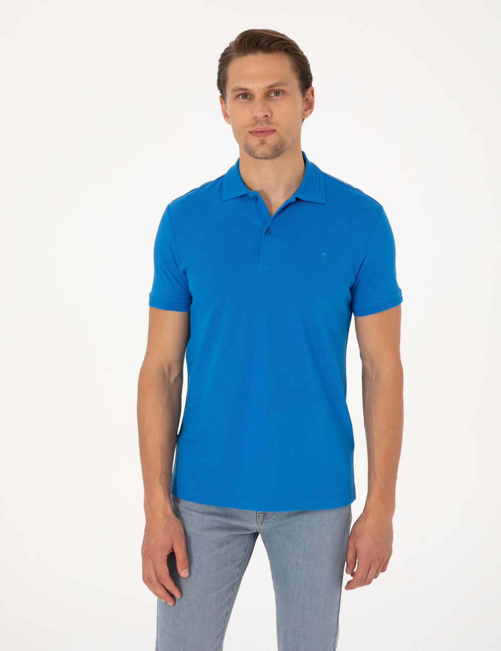 Sax Slim Fit %100 Pamuk K_vr_lmaz Polo Yaka Basic Ti__rt