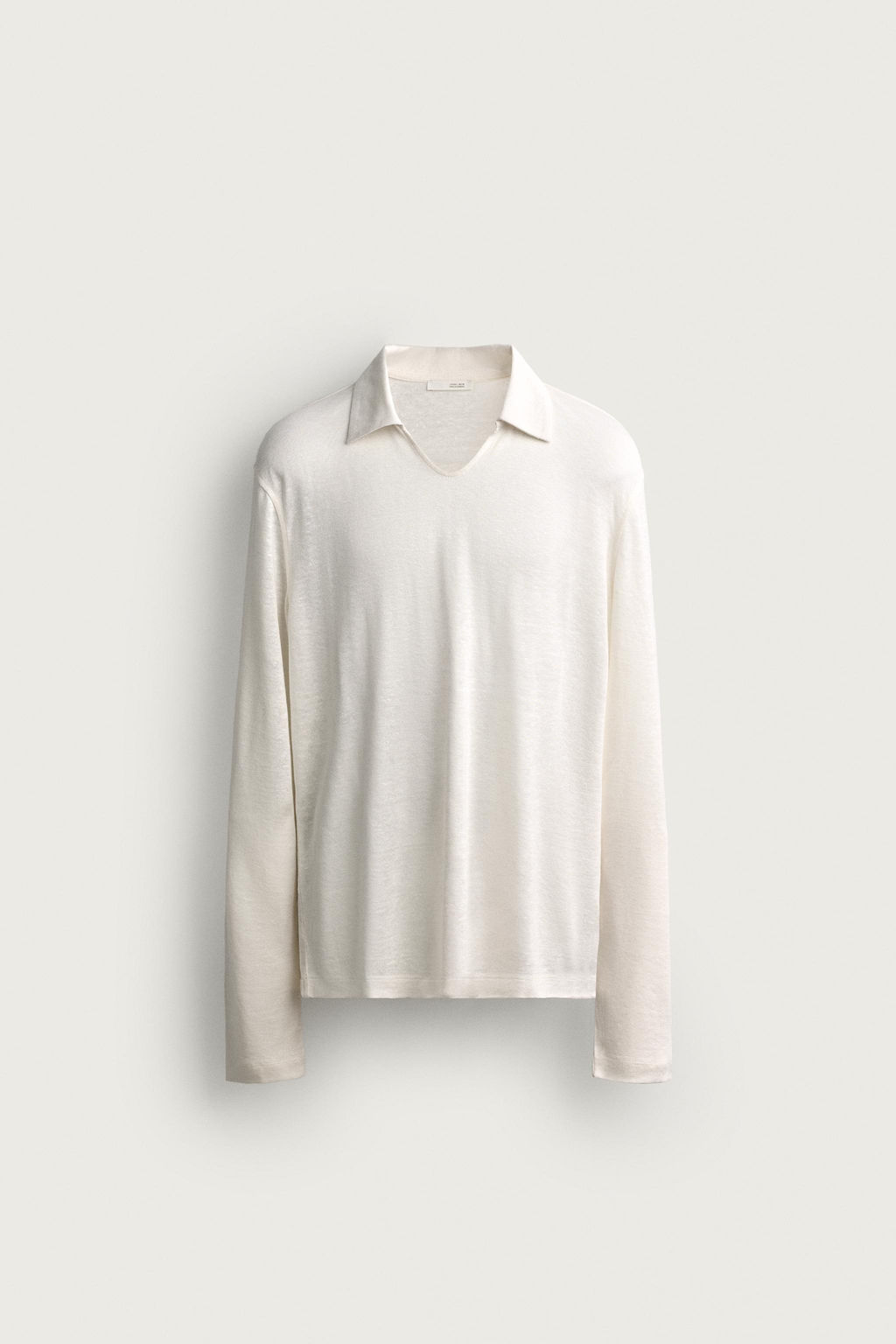 POLO REGULAR FIT C??AMO - VISCOSA / Blanco roto - Zara фото 7