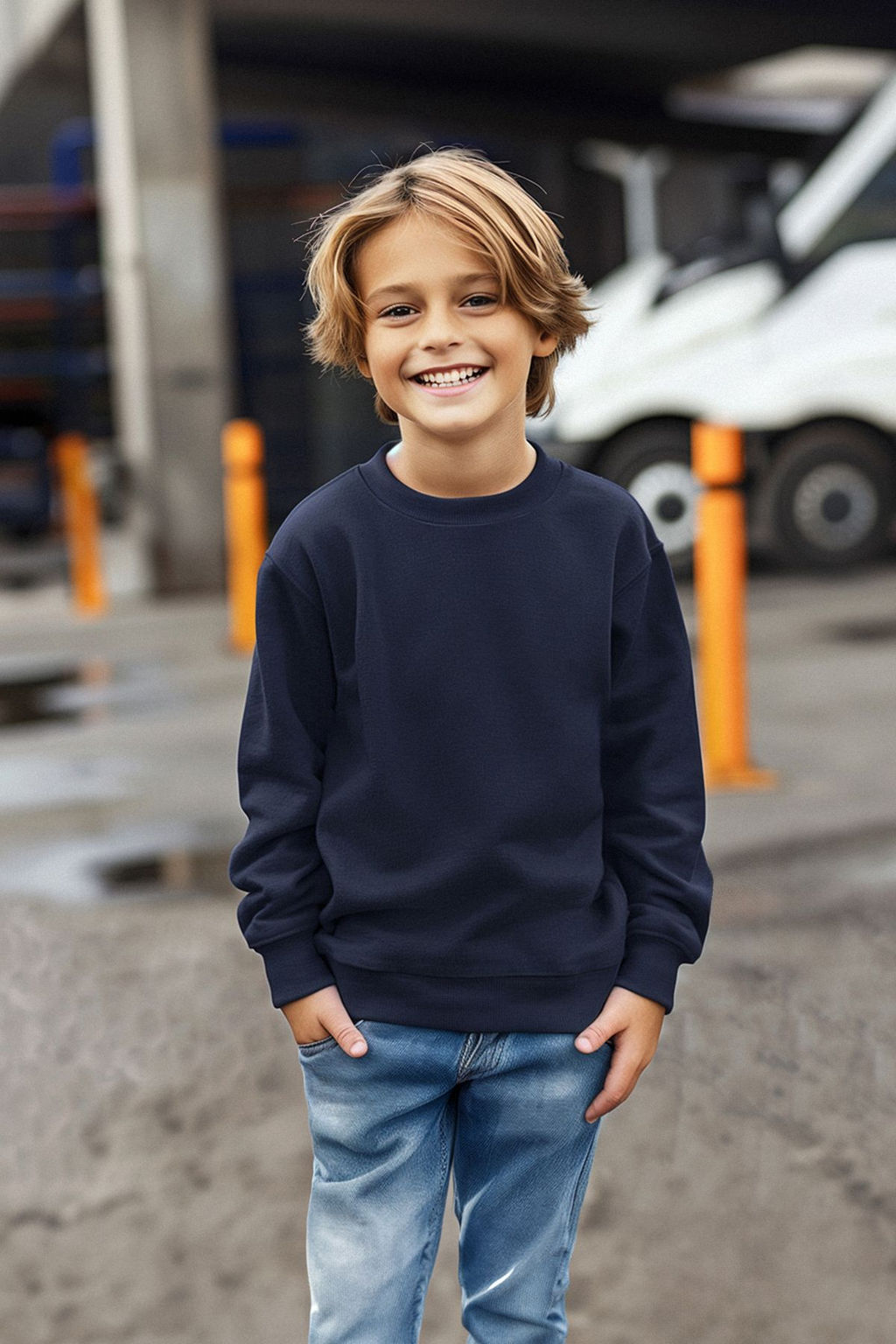 Pembe-Ekru K?z Cocuk Mevsimlik-Ince Bisiklet Yaka 2li Basic Orme Sweatshirt TKDAW25SW00000 - Trendyolmilla фото 8