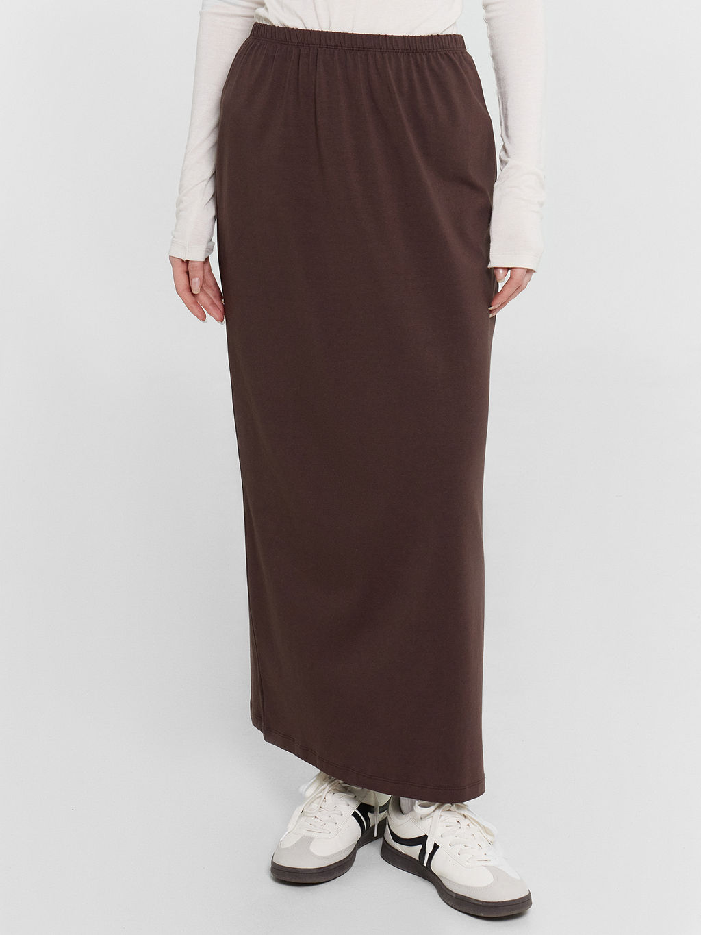 Юбка женская коричневая миди шоколадное мартини 152809 - Mark formelle фото 3