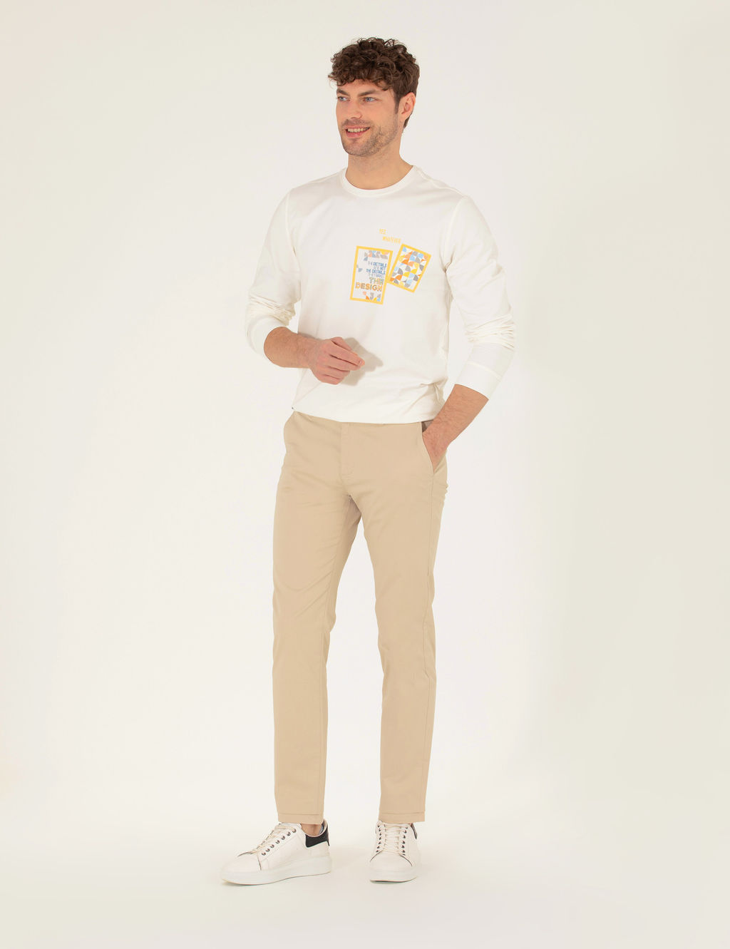 Camel Regular Fit Basic Kanvas Pantolon