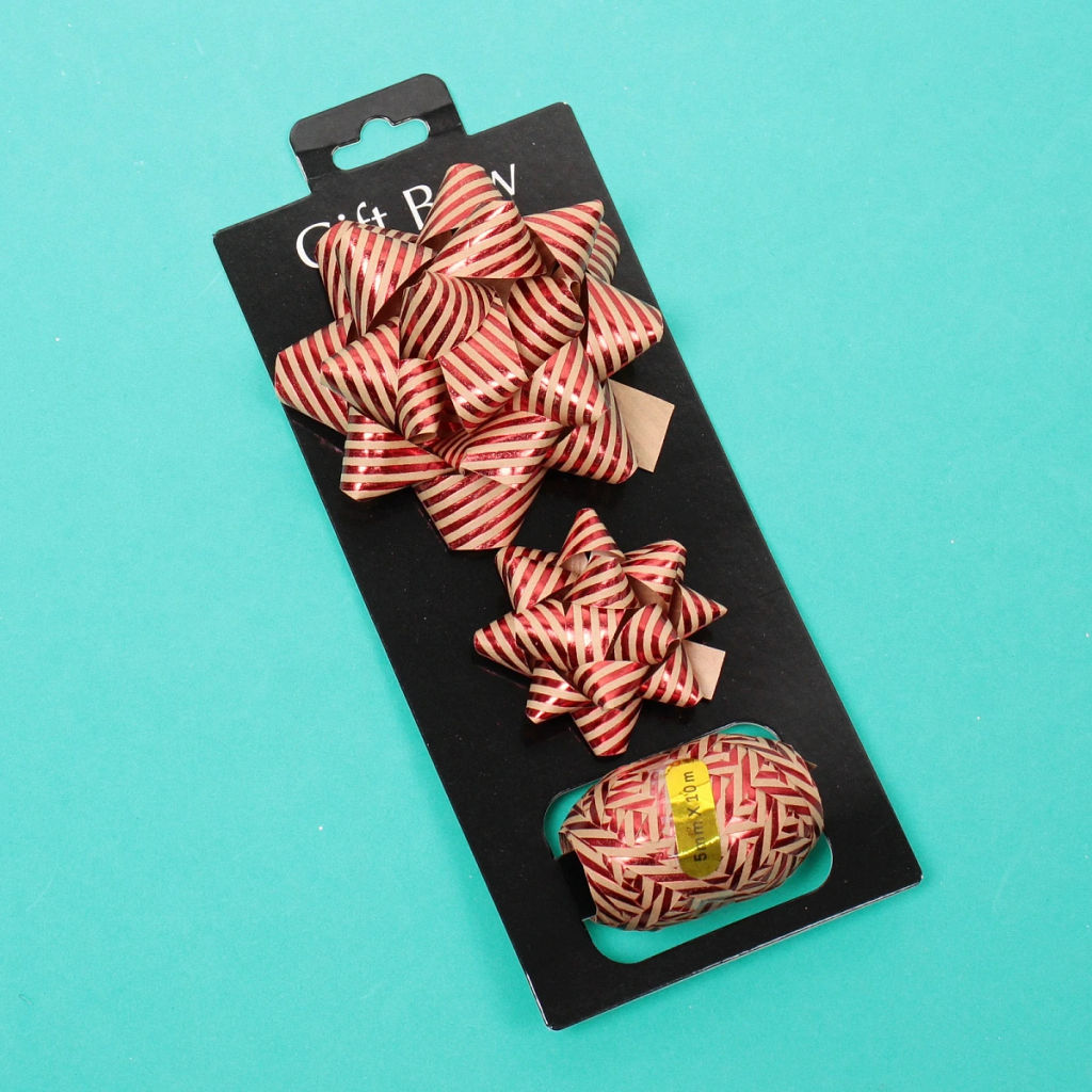 Цена за 2 шт. Набор для декорирования "Параллели судьбы" бант 1,7см, бант 1 см, лента 5мм (10м), Красный