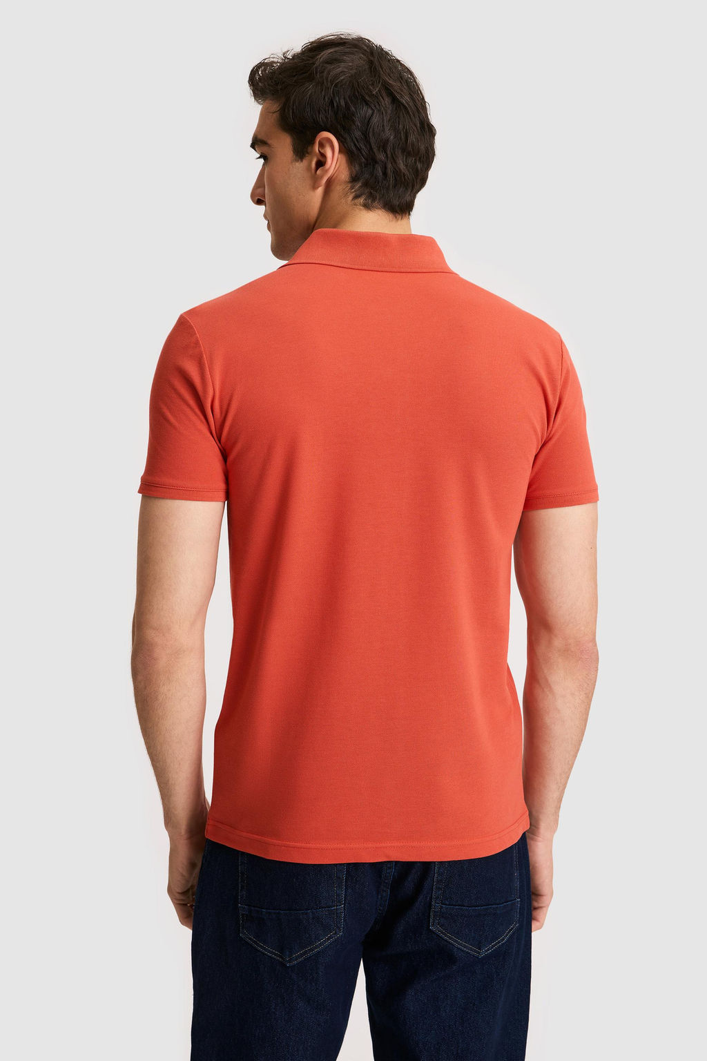 Erkek Slim Fit Polo Yaka Kiremit Basic Ti__rt - U.s. polo assn фото 5