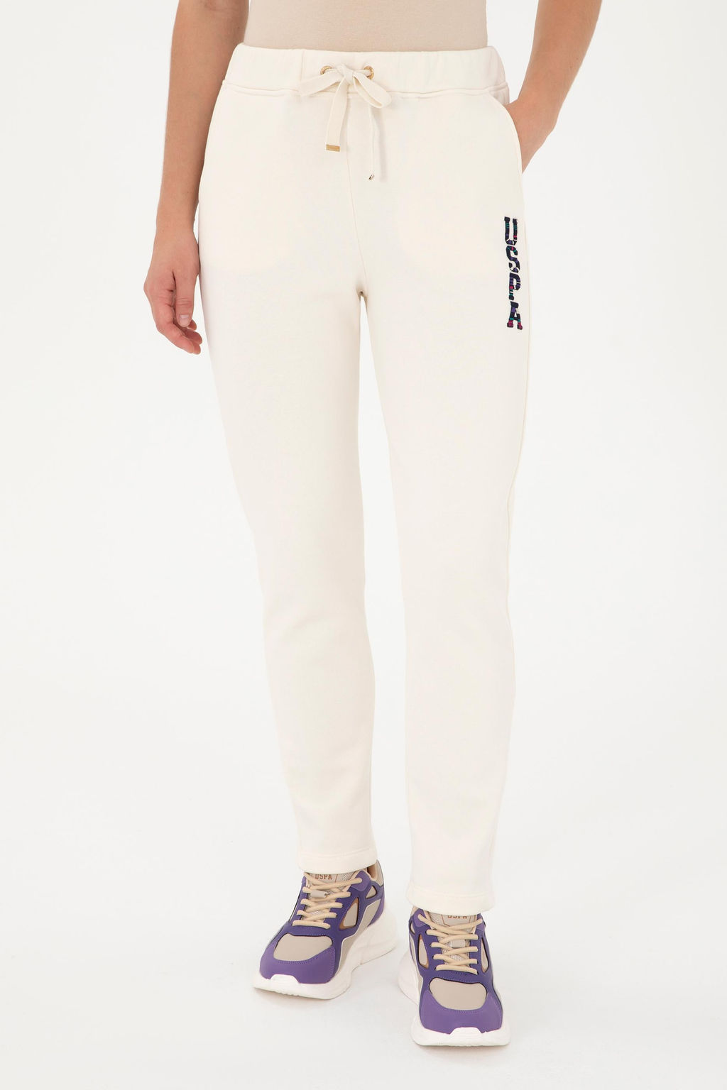 Женские кремовые спортивные штаны - U.s. polo assn фото 8