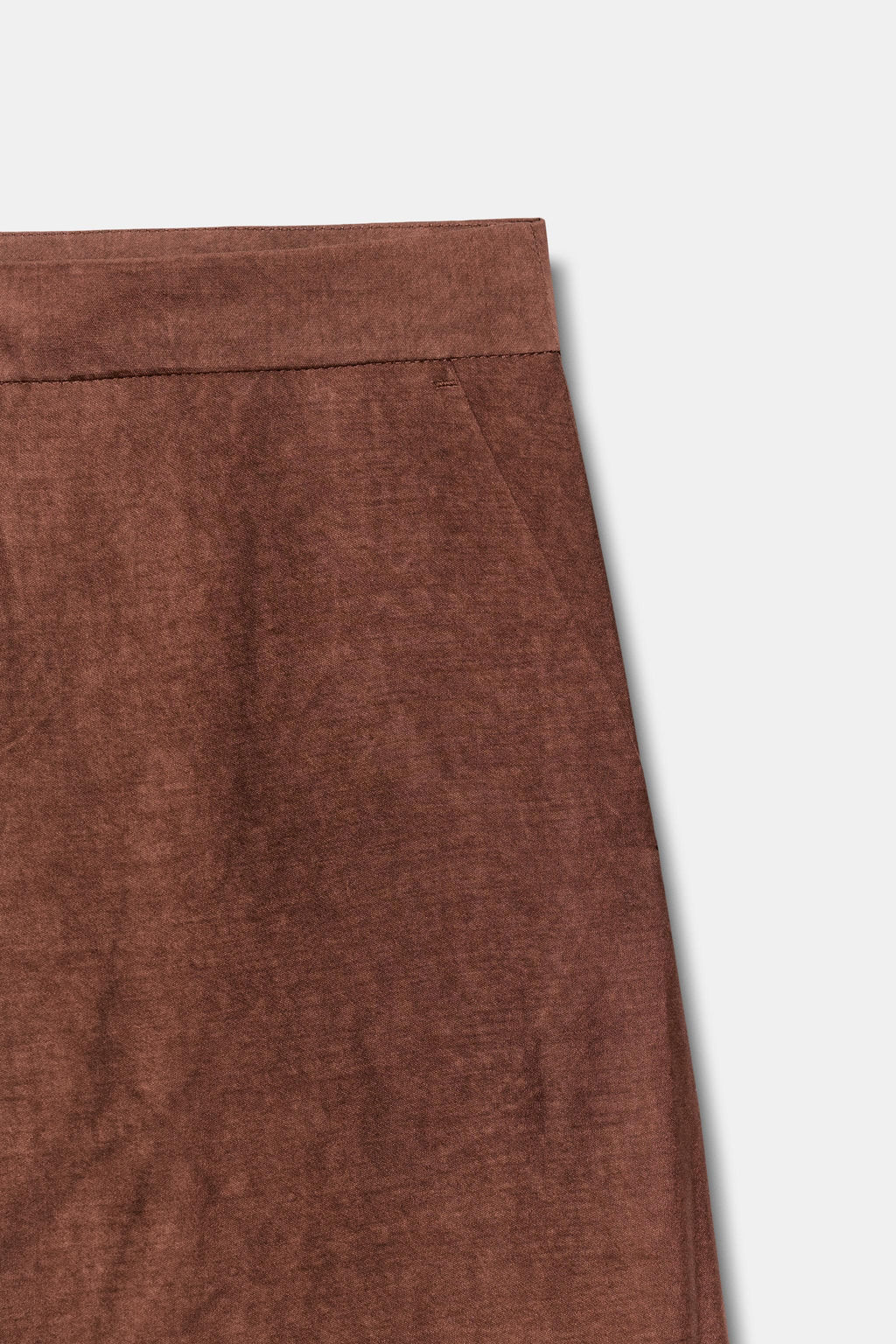 PANTAL?N FLUIDO ANCHO / teja oscuro - Zara фото 10