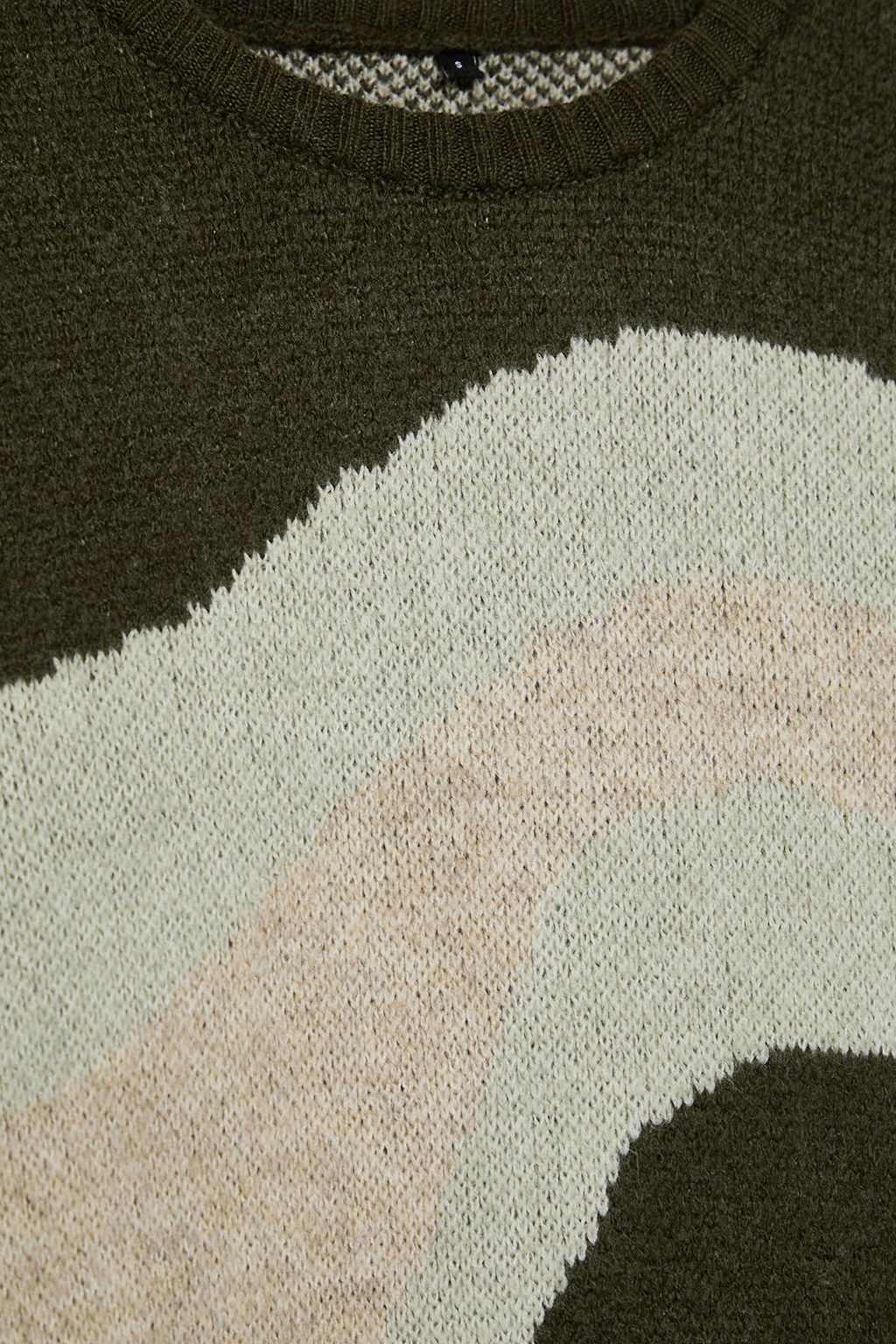 TRENDYOL MAN Yesil Regular Bisiklet Yaka Etnik Triko Kazak TMNAW25KZ00044