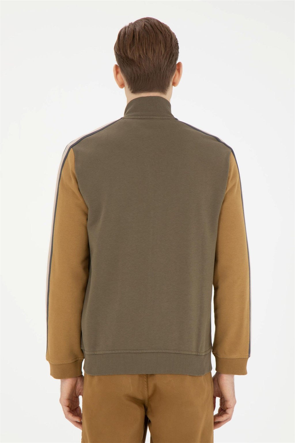 Мужской вязаный кардиган цвета хаки - U.s. polo assn фото 5