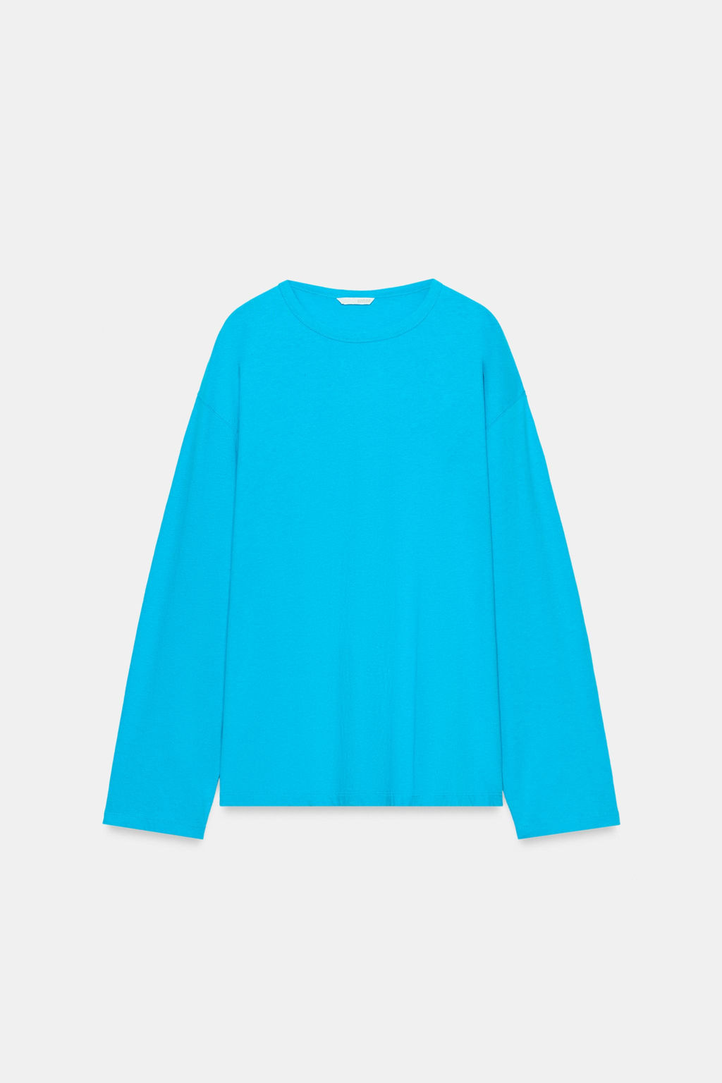 CAMISETA ALGOD?N Y LINO / Azul el?ctrico - Zara фото 9