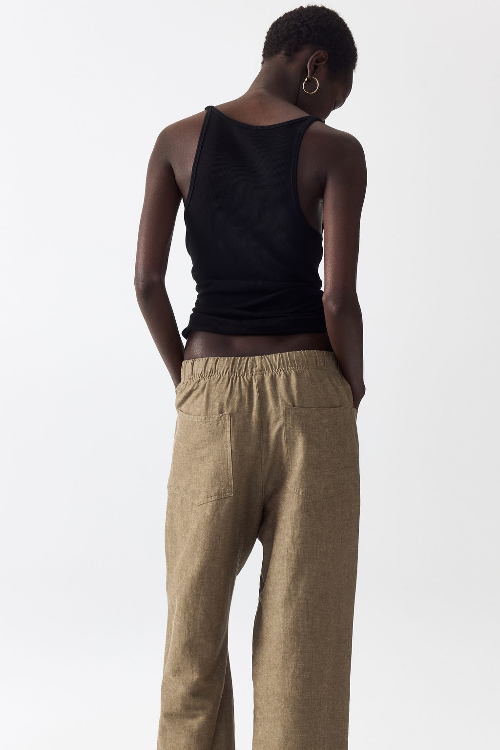 Pantal?n recto con cord?n de ajuste - H&m фото 6
