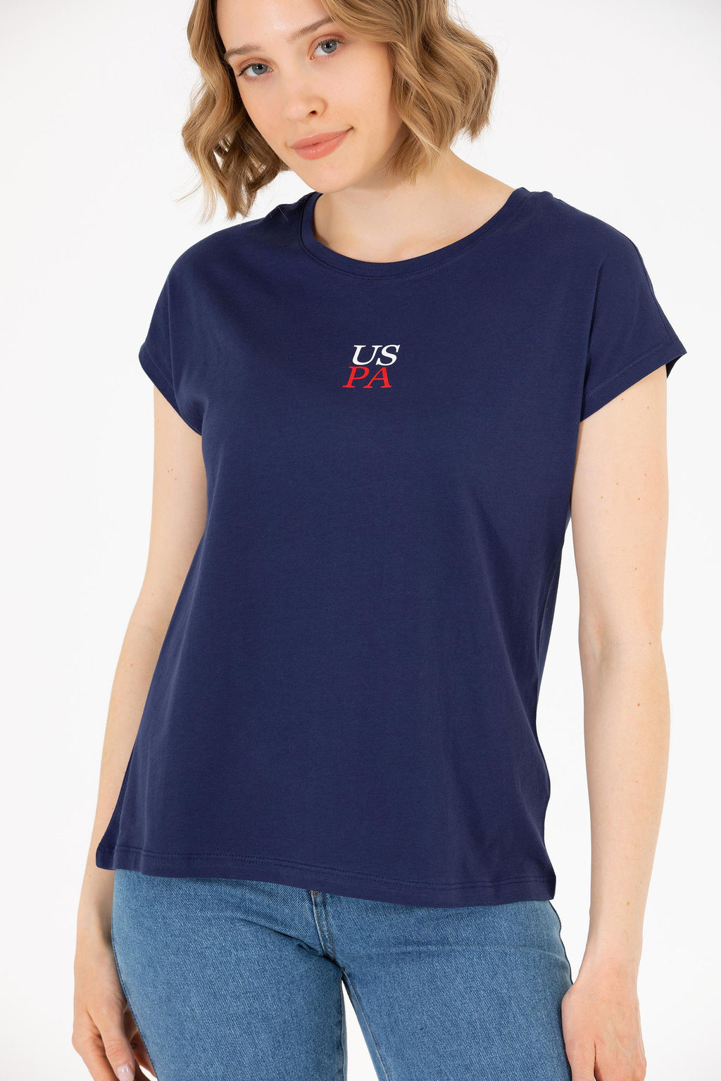 Kad_n Lacivert Bisiklet Yaka Ti__rt - U.s. polo assn фото 3